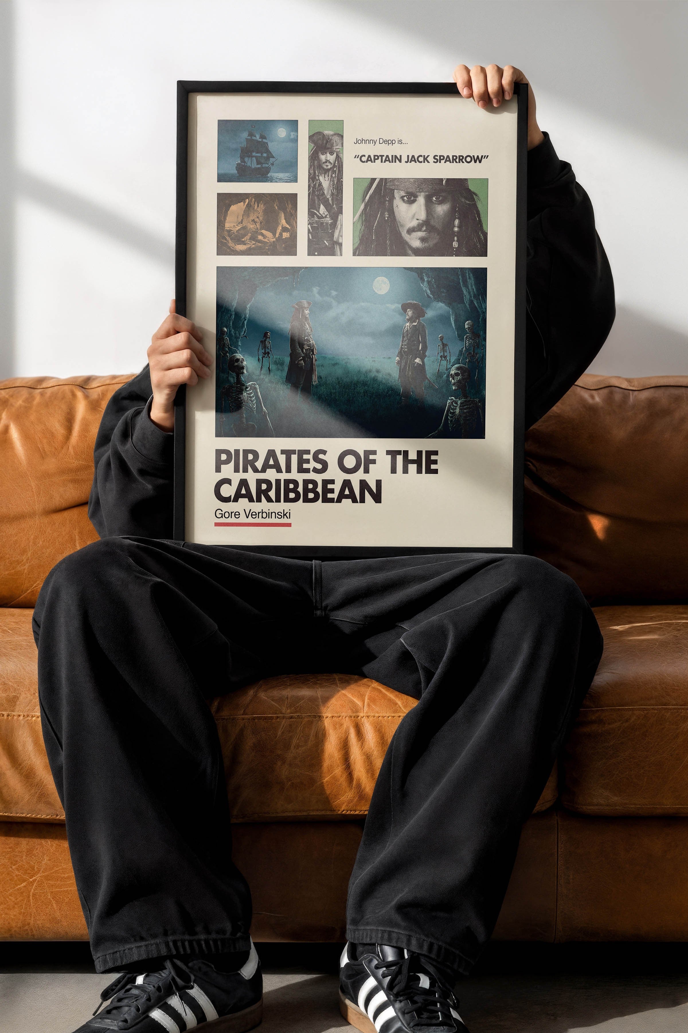 Pirates of the Caribbean Siyah Çerçeveli Poster, Sinema ve Dizi Tablo, Film Dizi Afişleri NO:112943