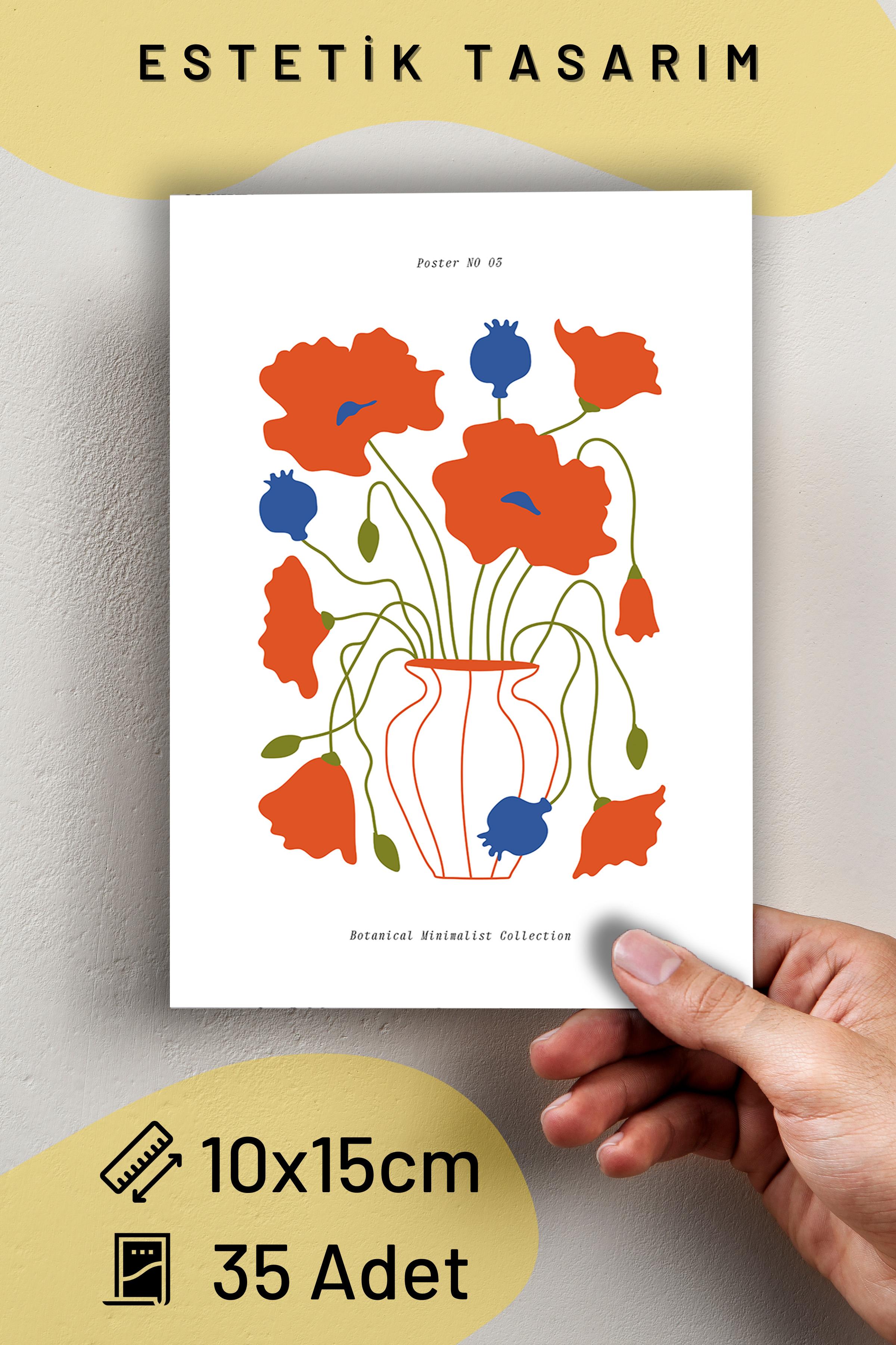 Poster Seti - Karışık Kolaj Poster Seti - 35 Adet Çerçevesiz Poster 10*15cm - Yapışkan Hediyeli