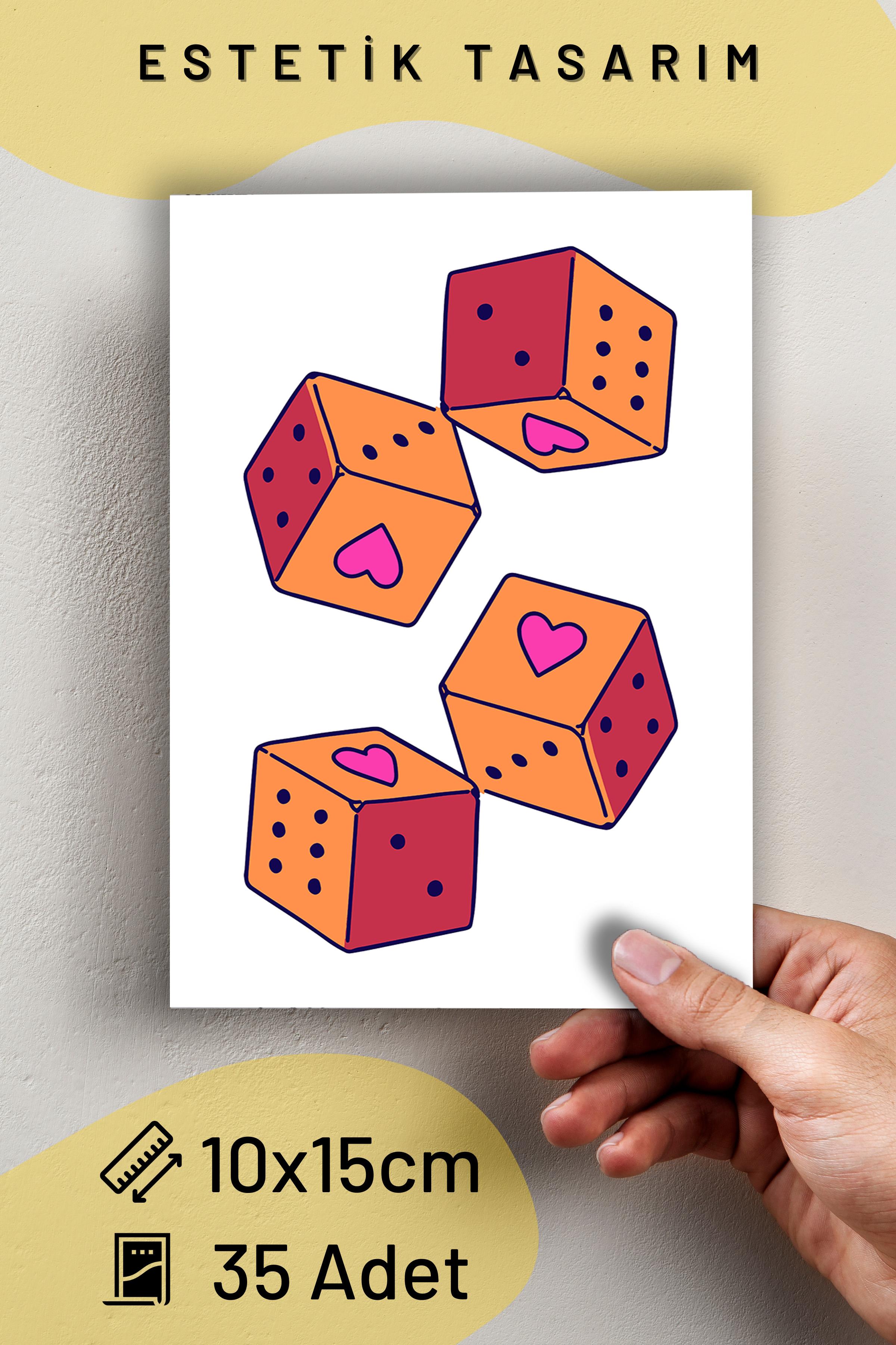 Poster Seti - Karışık Kolaj Poster Seti - 35 Adet Çerçevesiz Poster 10*15cm - Yapışkan Hediyeli