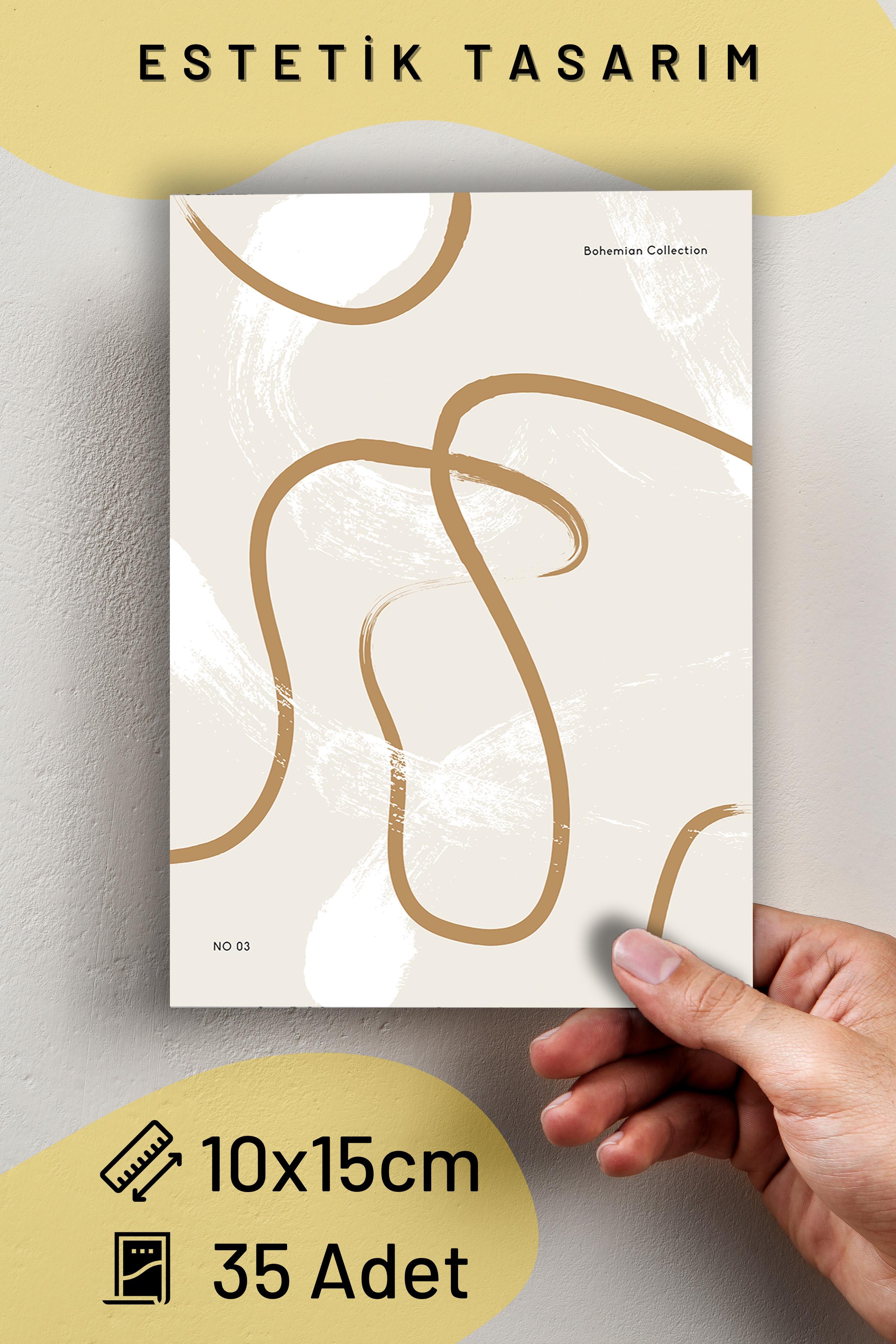 Poster Seti - Karışık Kolaj Poster Seti - 35 Adet Çerçevesiz Poster 10*15cm - Yapışkan Hediyeli