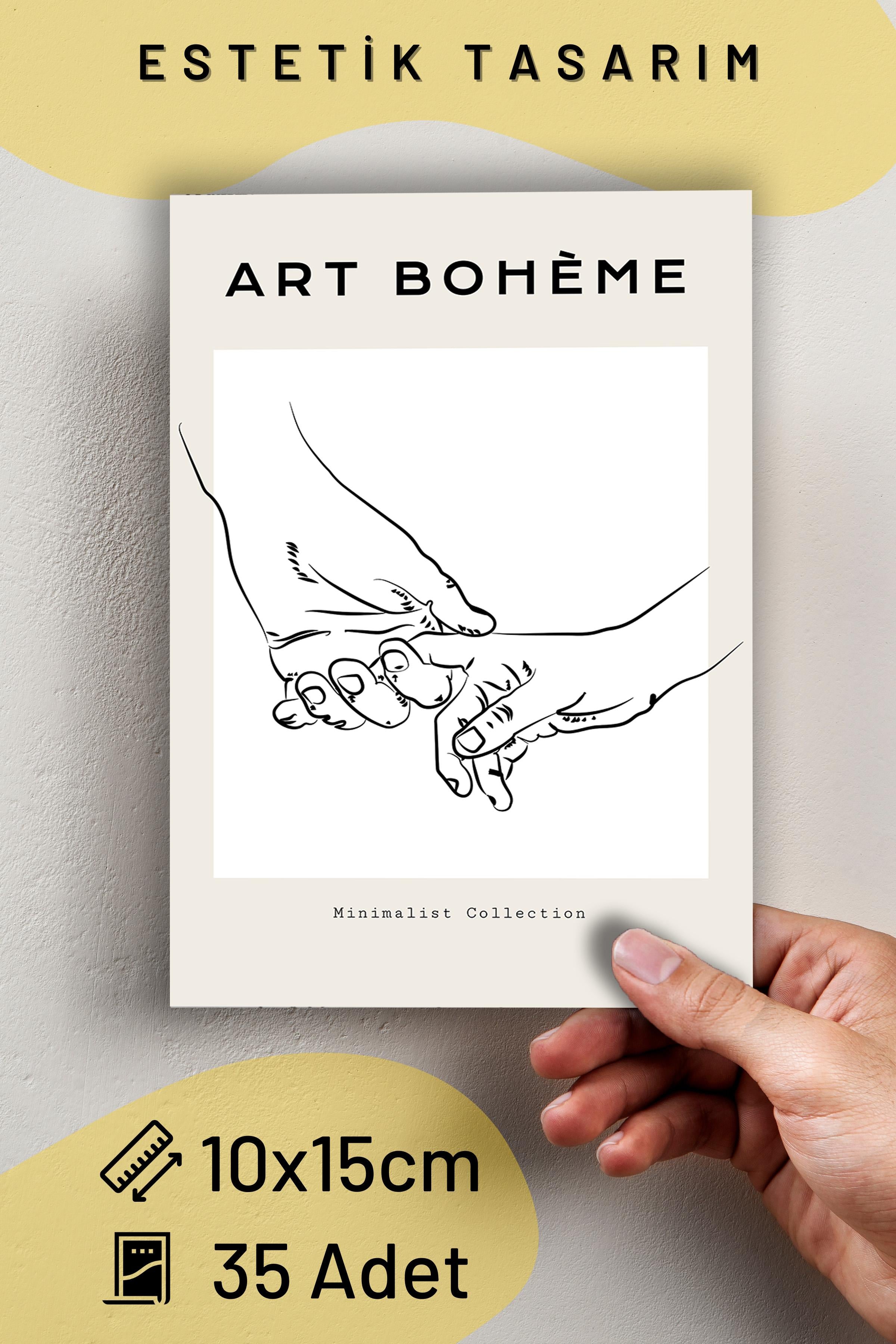 Poster Seti - Karışık Kolaj Poster Seti - 35 Adet Çerçevesiz Poster 10*15cm - Yapışkan Hediyeli
