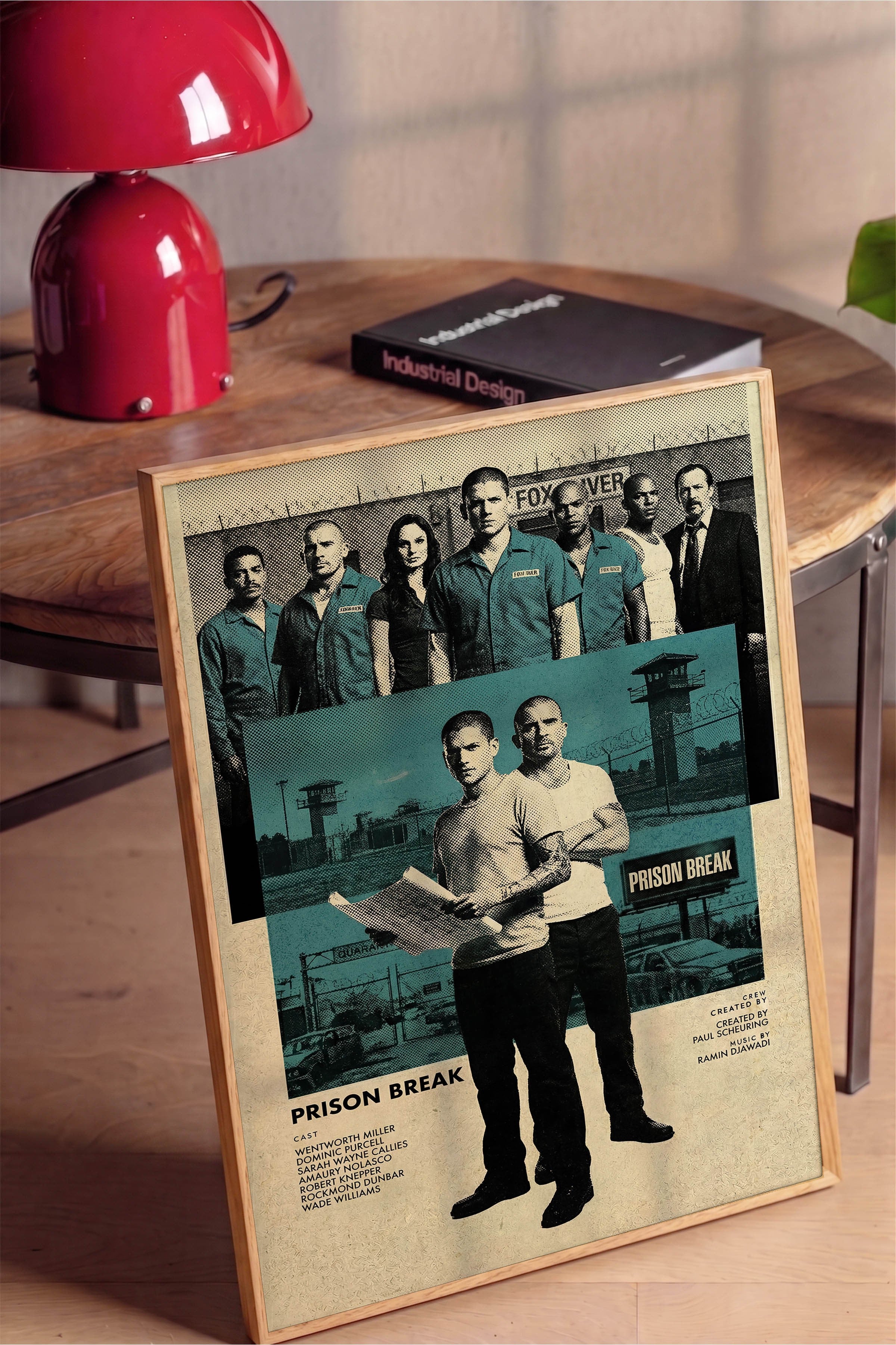 Prison Break Ahşap Çerçeveli Poster, Sinema ve Dizi Tablo, Film Dizi Afişleri NO:112773