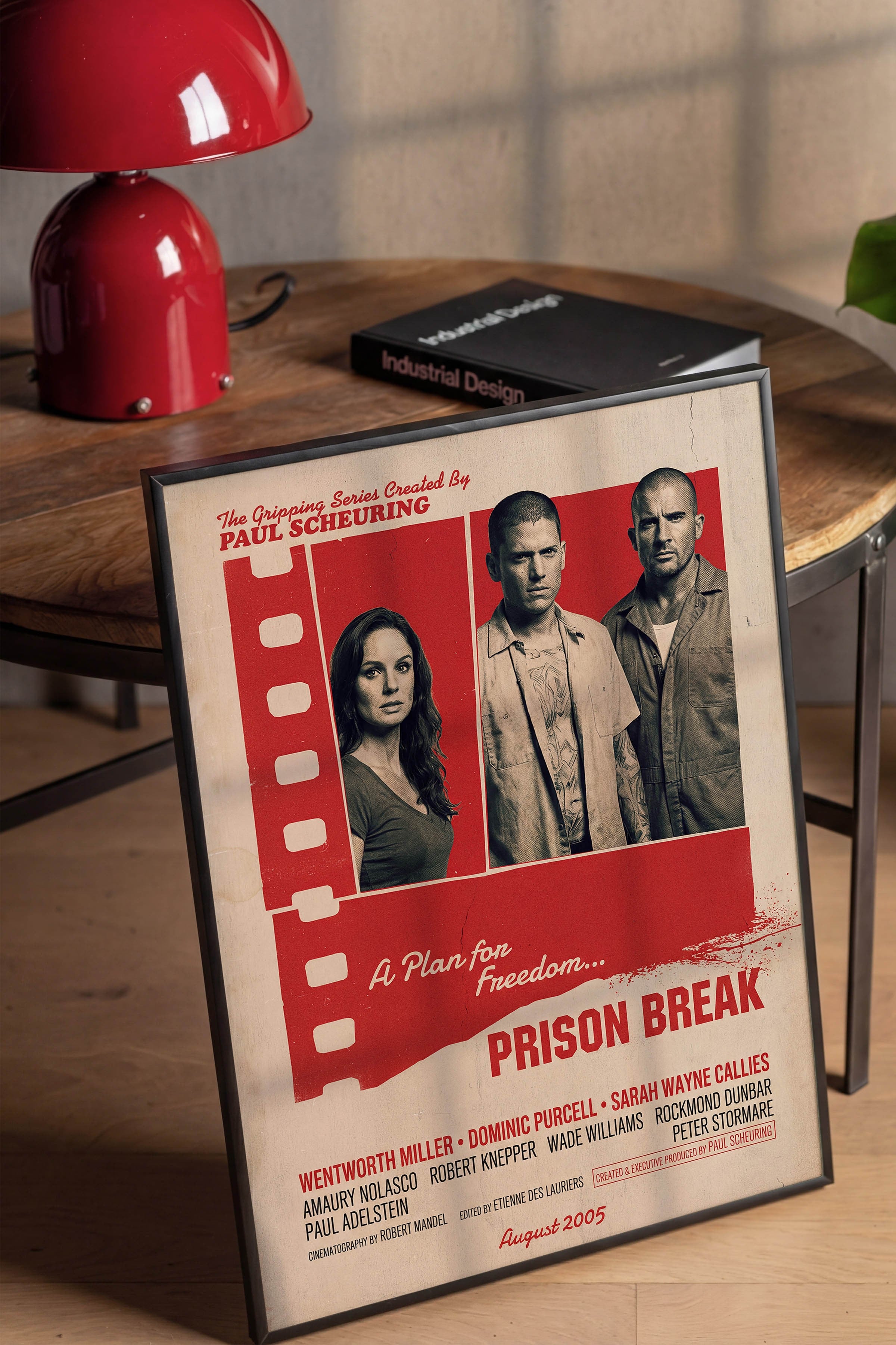 Prison Break Siyah Çerçeveli Poster, Sinema ve Dizi Tablo, Film Dizi Afişleri NO:112849