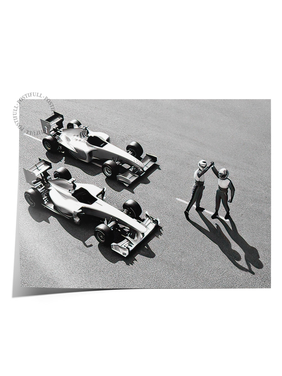 Formula Pistinde Zafer Kutlaması Comfort Serisi Çerçevesiz Poster