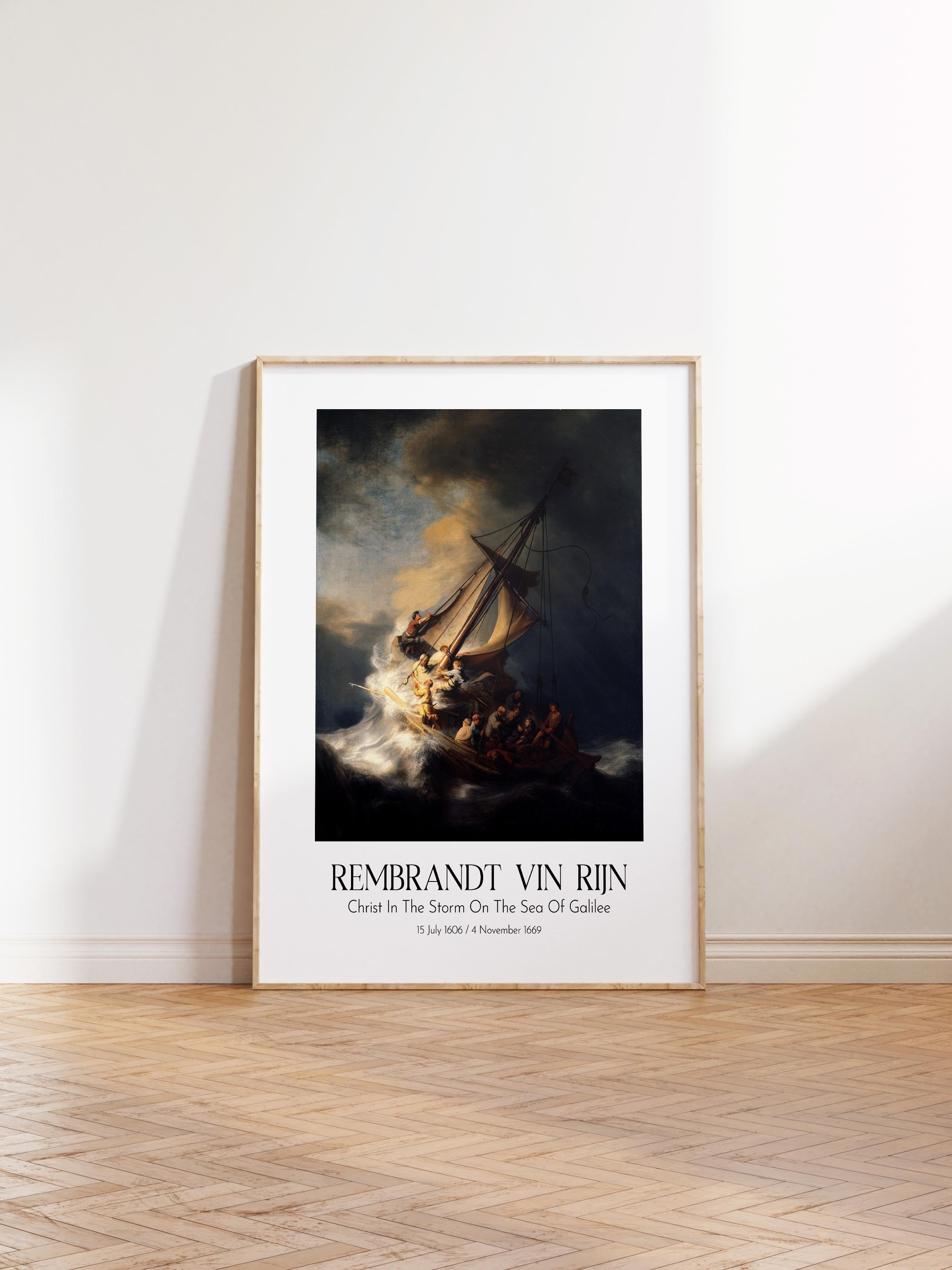 Rembrandt Vin Rijn, Ahşap Çerçeveli Tablo, Sanat Serisi NO:112387
