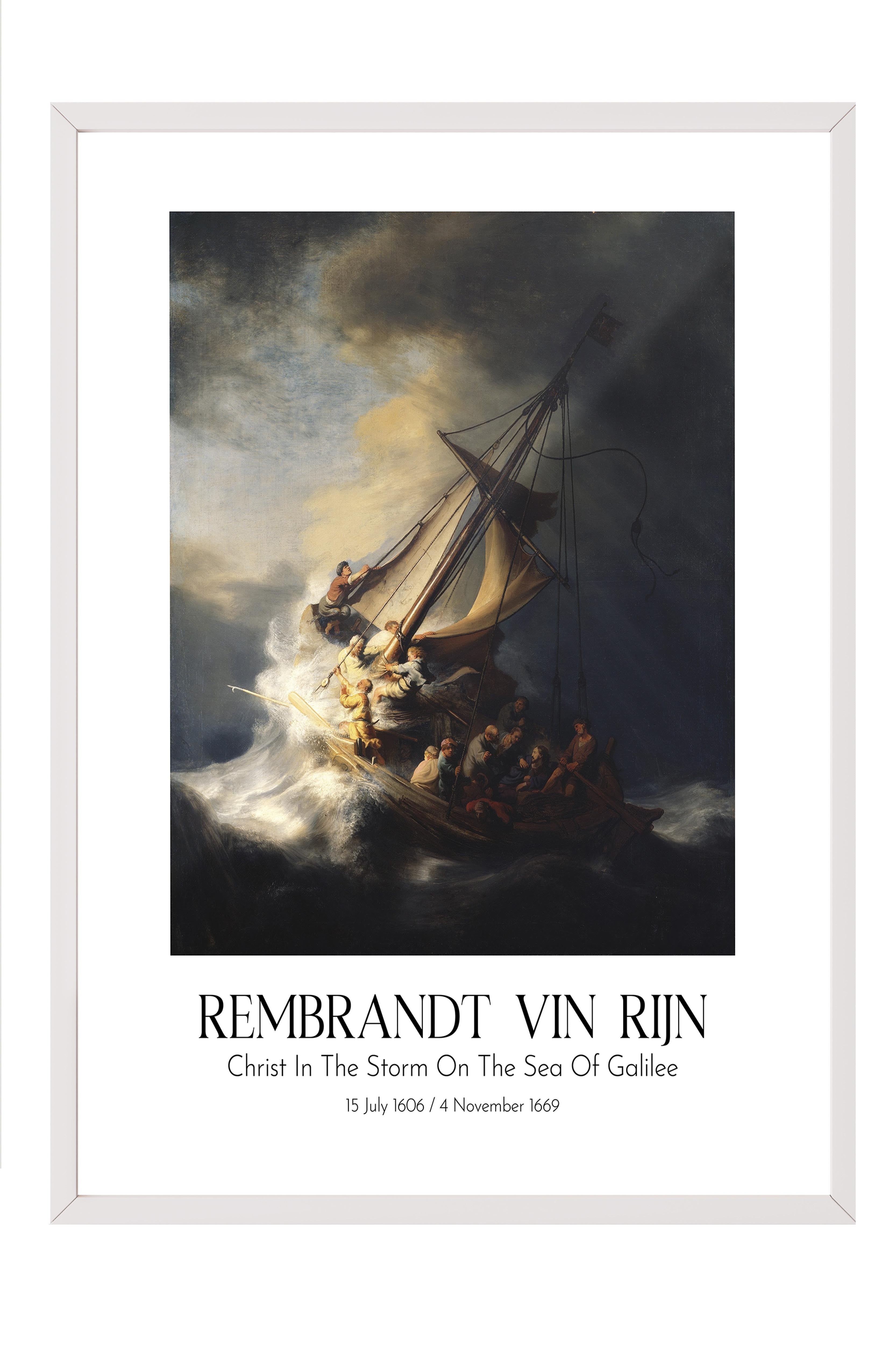 Rembrandt Vin Rijn, Beyaz Çerçeveli Tablo, Sanat Serisi NO:112387