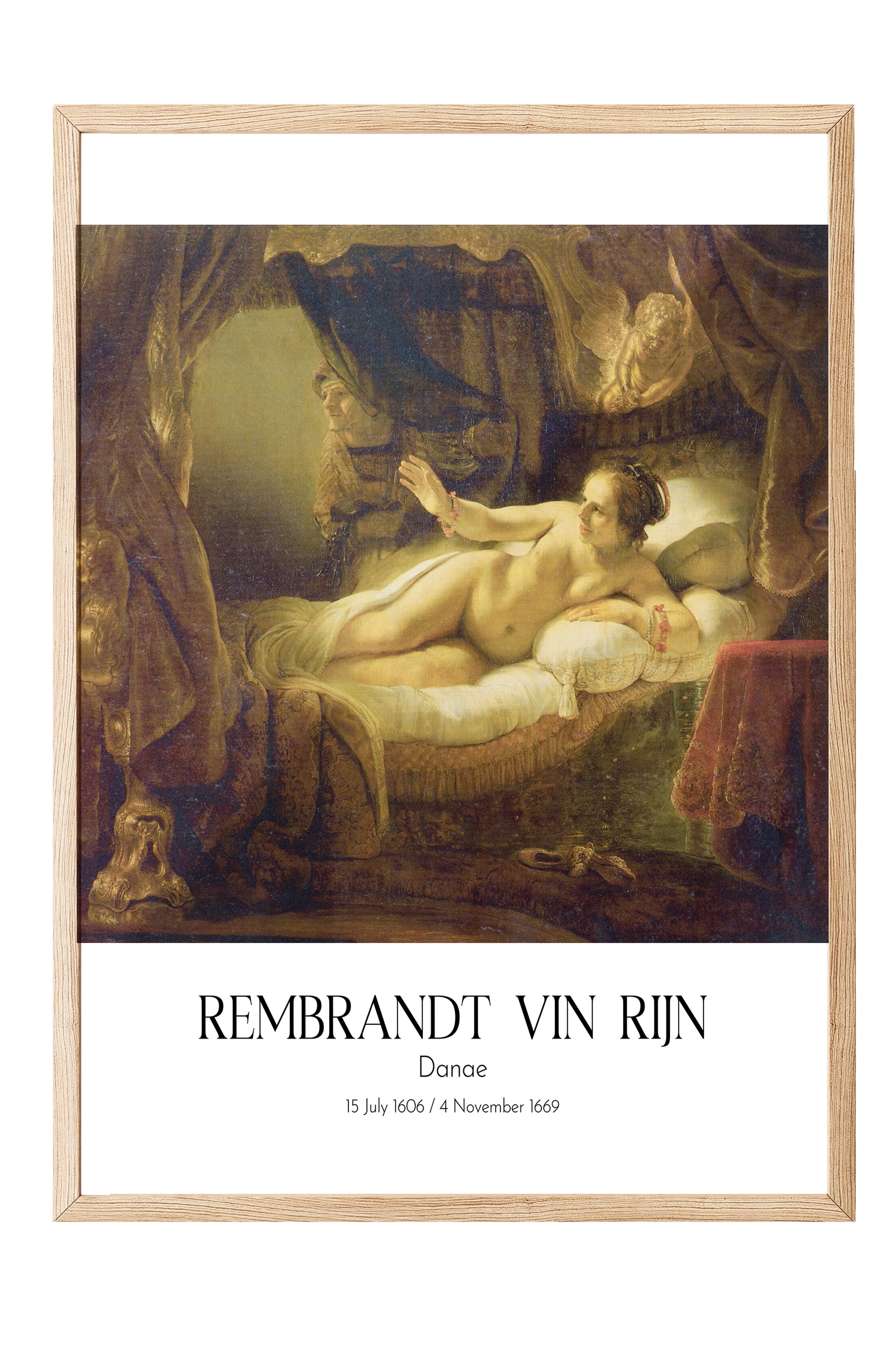 Rembrandt Vin Rijn - Danae, Ahşap Çerçeveli Tablo, Sanat Serisi NO:112388