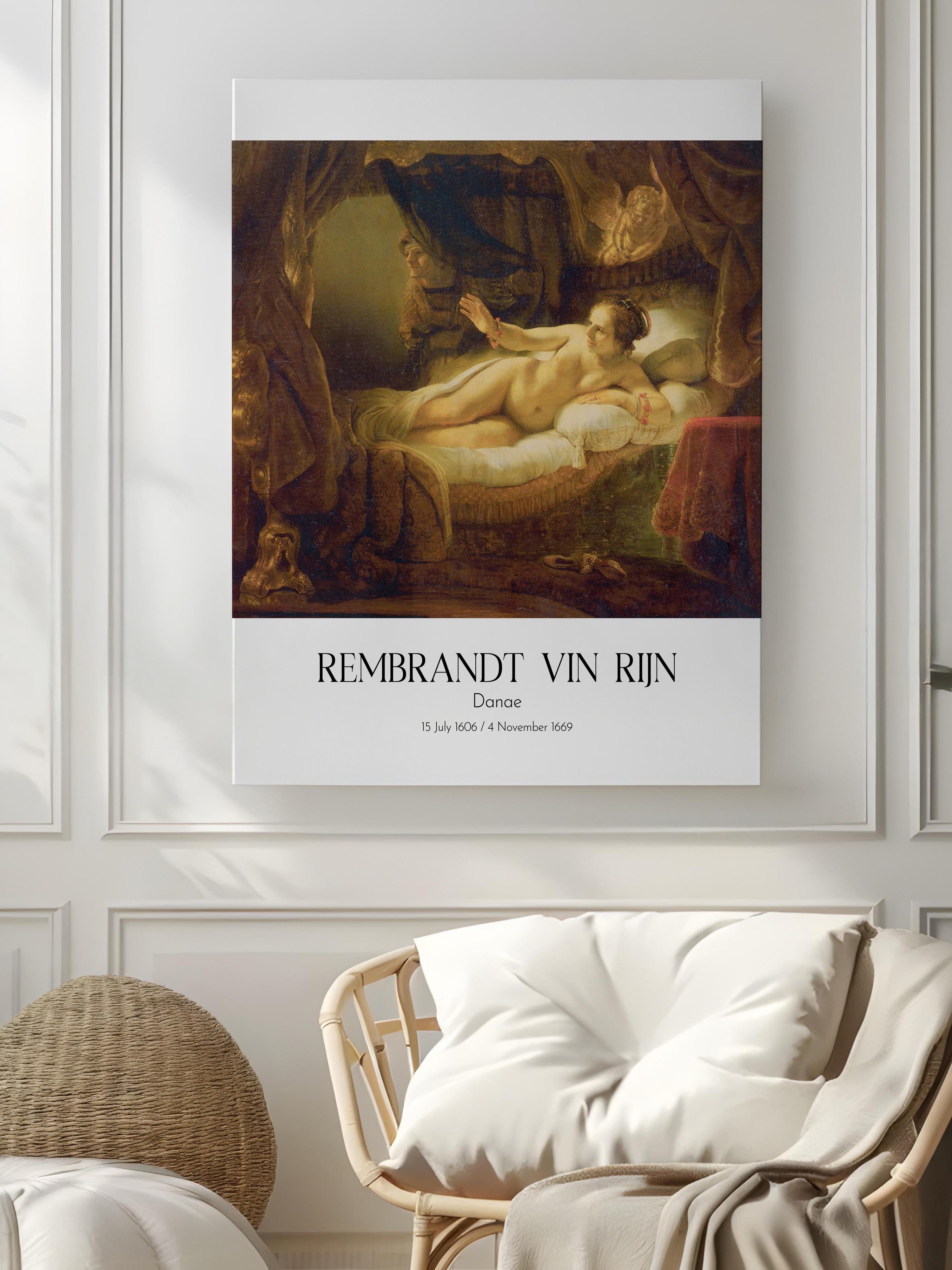 Rembrandt Vin Rijn - Danae, Kanvas Tablo, Sanat Serisi NO:112388