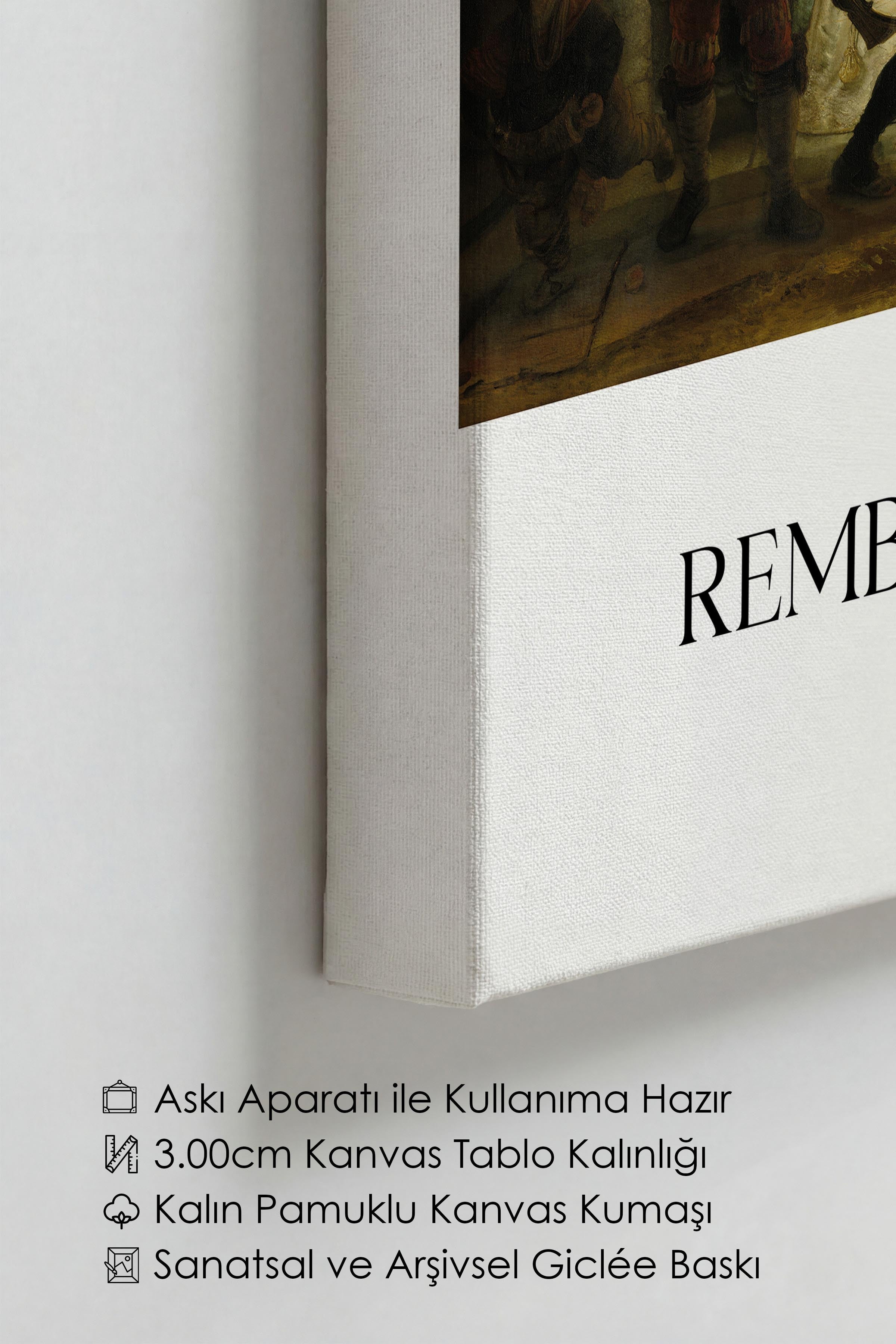 Rembrandt Vin Rijn - Gece Devriyesi, Kanvas Tablo, Sanat Serisi NO:112391