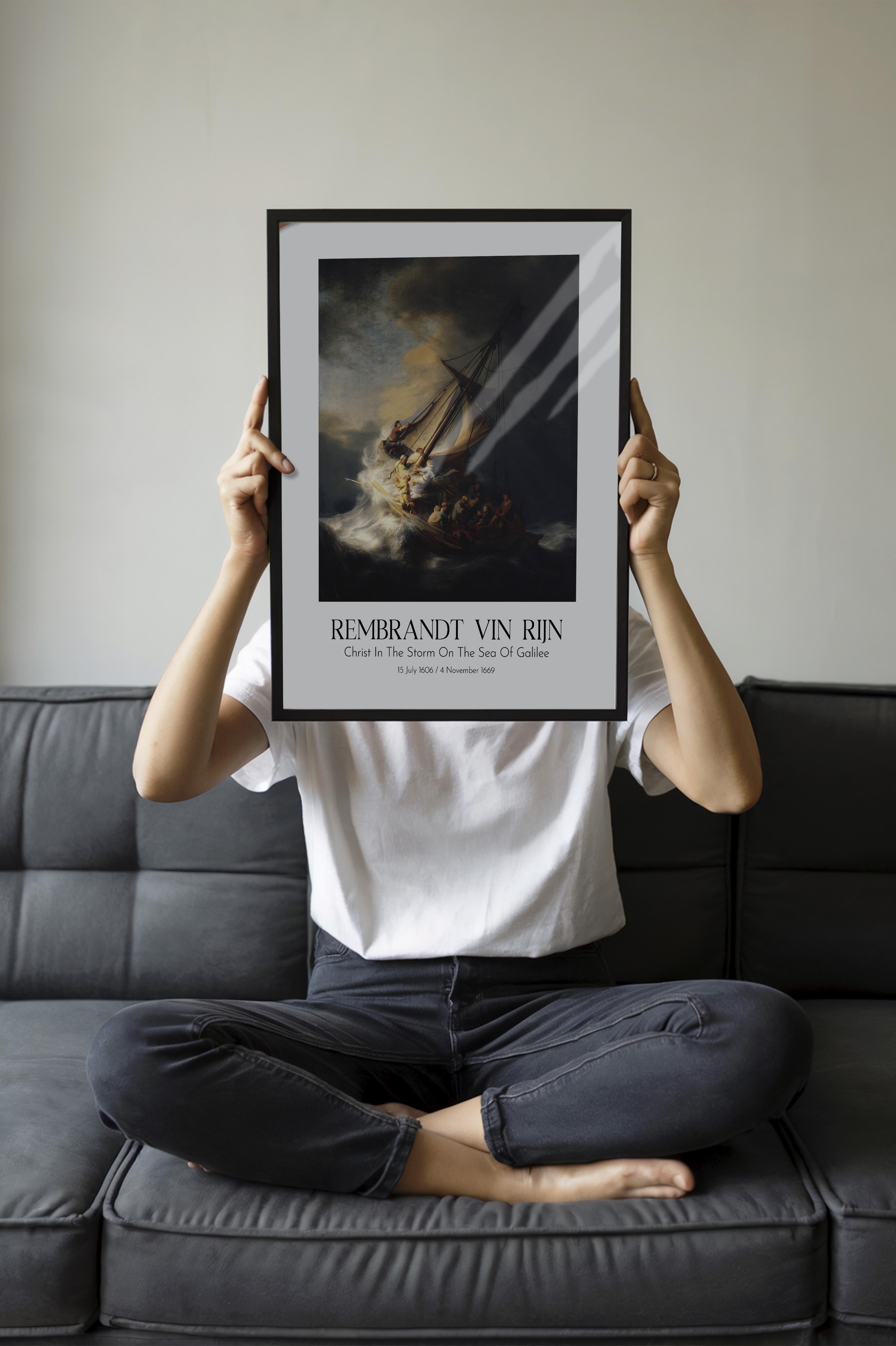 Rembrandt Vin Rijn, Siyah Çerçeveli Tablo, Sanat Serisi NO:112387