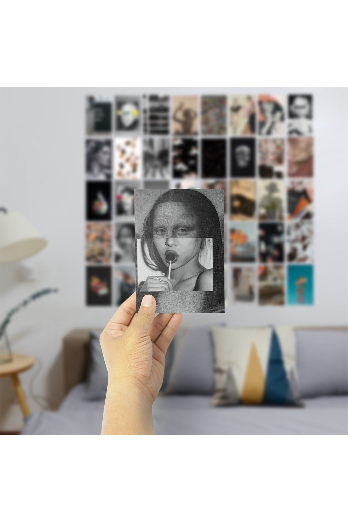 Retro Duvar Poster Seti - Kolaj Seti - 40 Adet - Arkası Yapışkanlı Vintage Poster Seti - 10cm*15cm
