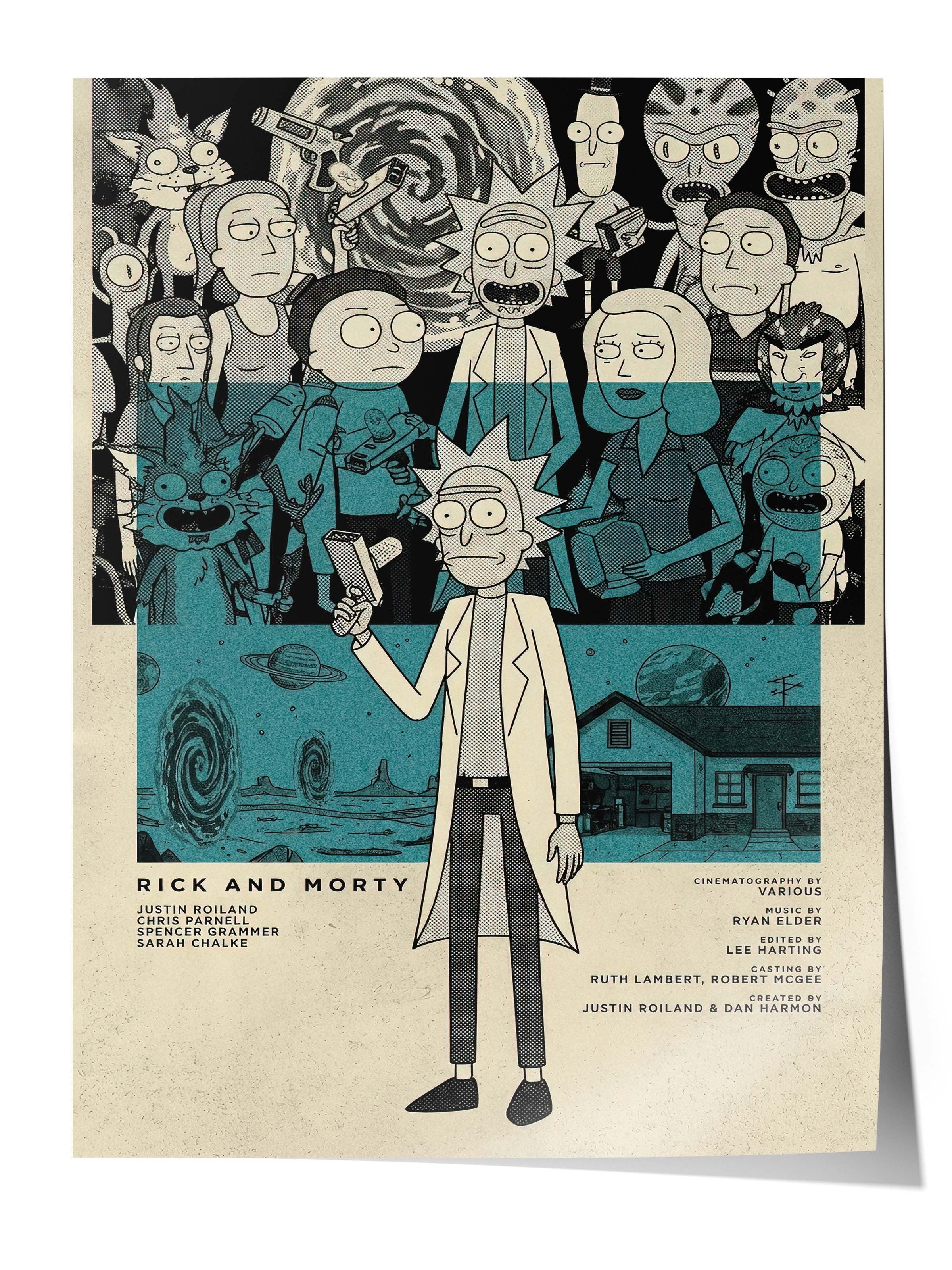 Rick and Morty Posteri, Sinema ve Dizi Tablo Posterleri, Film Dizi Afişleri NO:112799