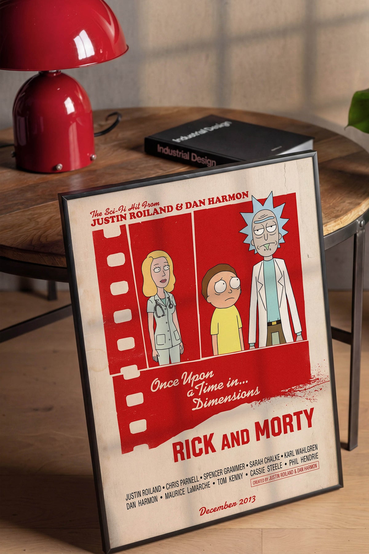 Rick and Morty Siyah Çerçeveli Poster, Sinema ve Dizi Tablo, Film Dizi Afişleri NO:112874