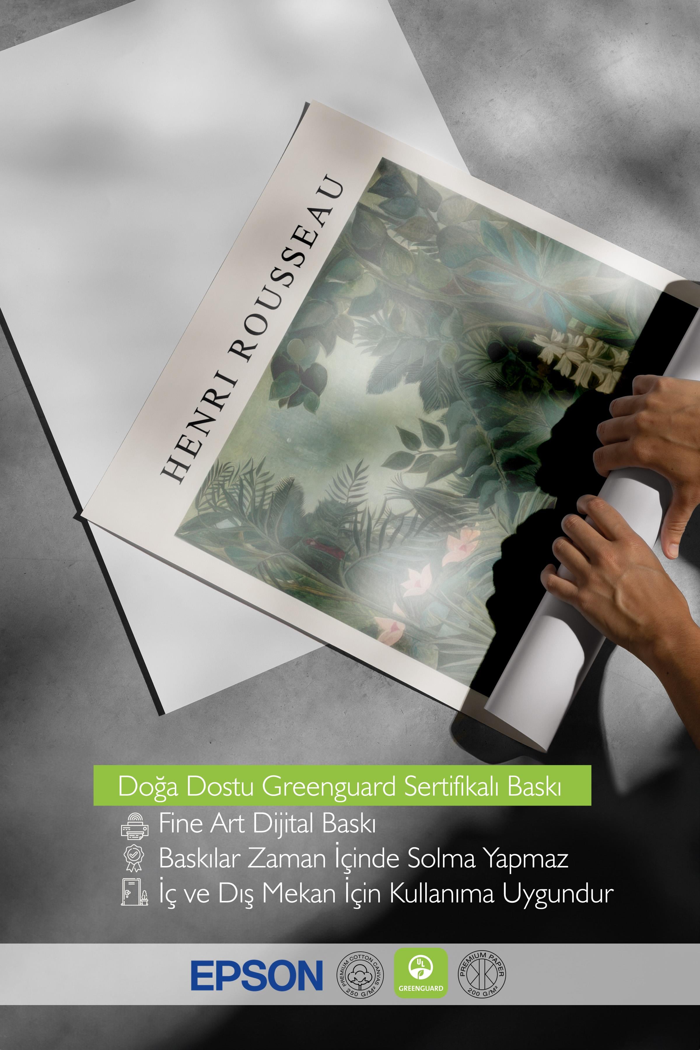 Rousseau - The Equatorial Jungle Poster, Dikey Duvar Tablosu Comfort Serisi NO:108498