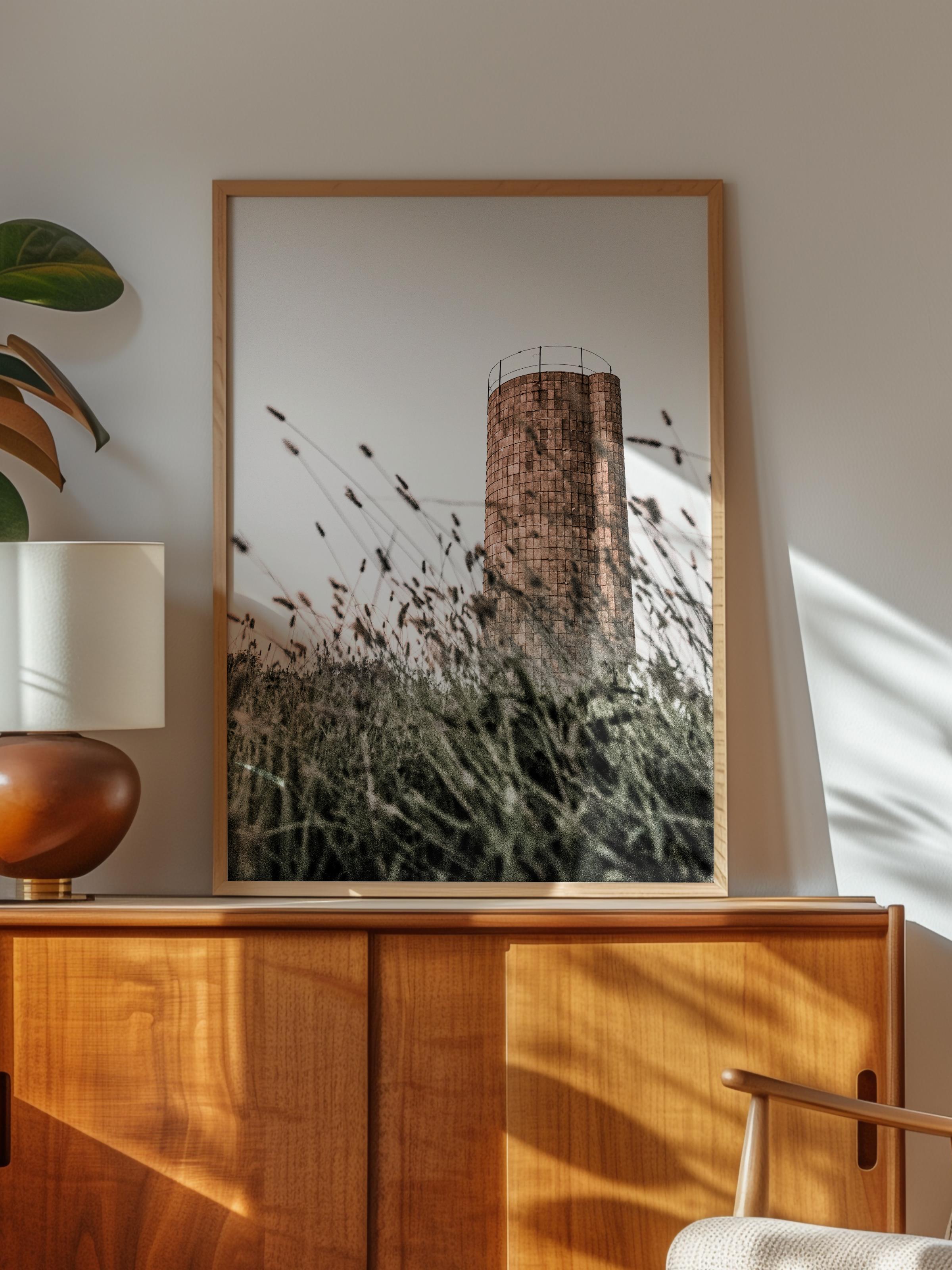 Rustic Çerçevesiz Poster, İskandinav Beyaz Poster, NO:362 Çit Fotoğraf, Dikey