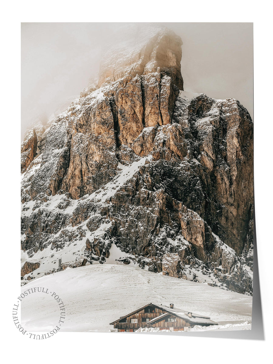 Sisli Zirve ve Dağ Evi Rustic Çerçevesiz Poster