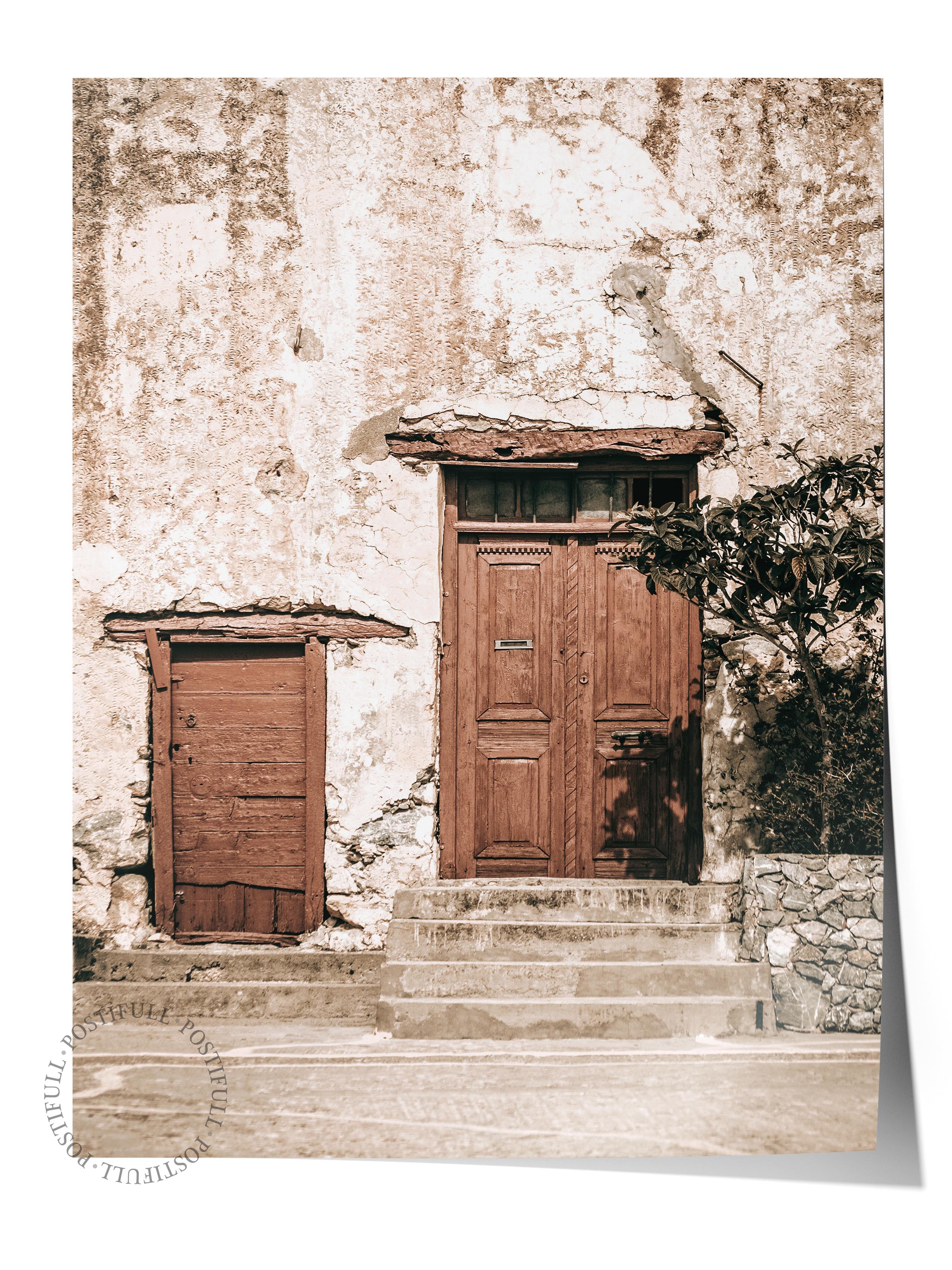 Rustic Çerçevesiz Poster, İskandinav Kahverengi Poster, NO:179 Eski Tuvaletler Fotoğraf, Dikey