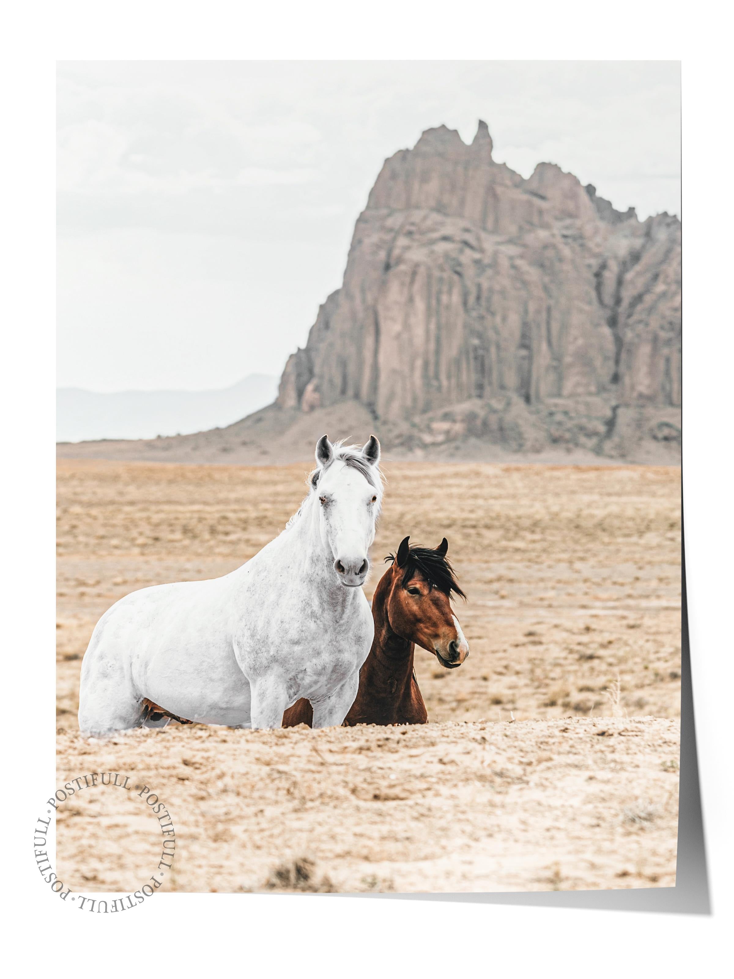 Rustic Çerçevesiz Poster, İskandinav Kahverengi Poster, NO:233 Lama ve Kayalık Fotoğraf, Dikey