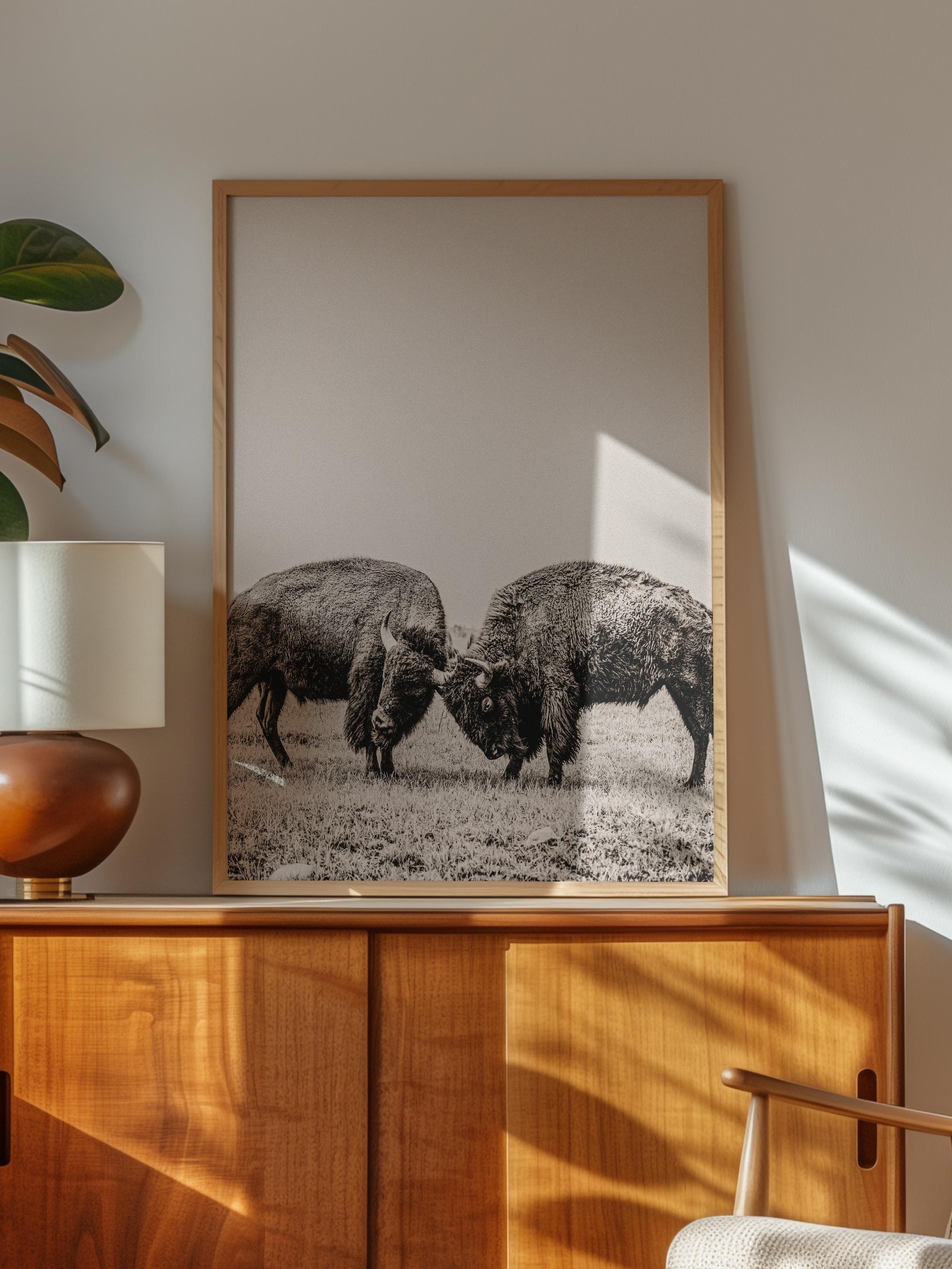 Rustic Çerçevesiz Poster, İskandinav Kahverengi Poster, NO:273 Domuzlar Fotoğraf, Dikey