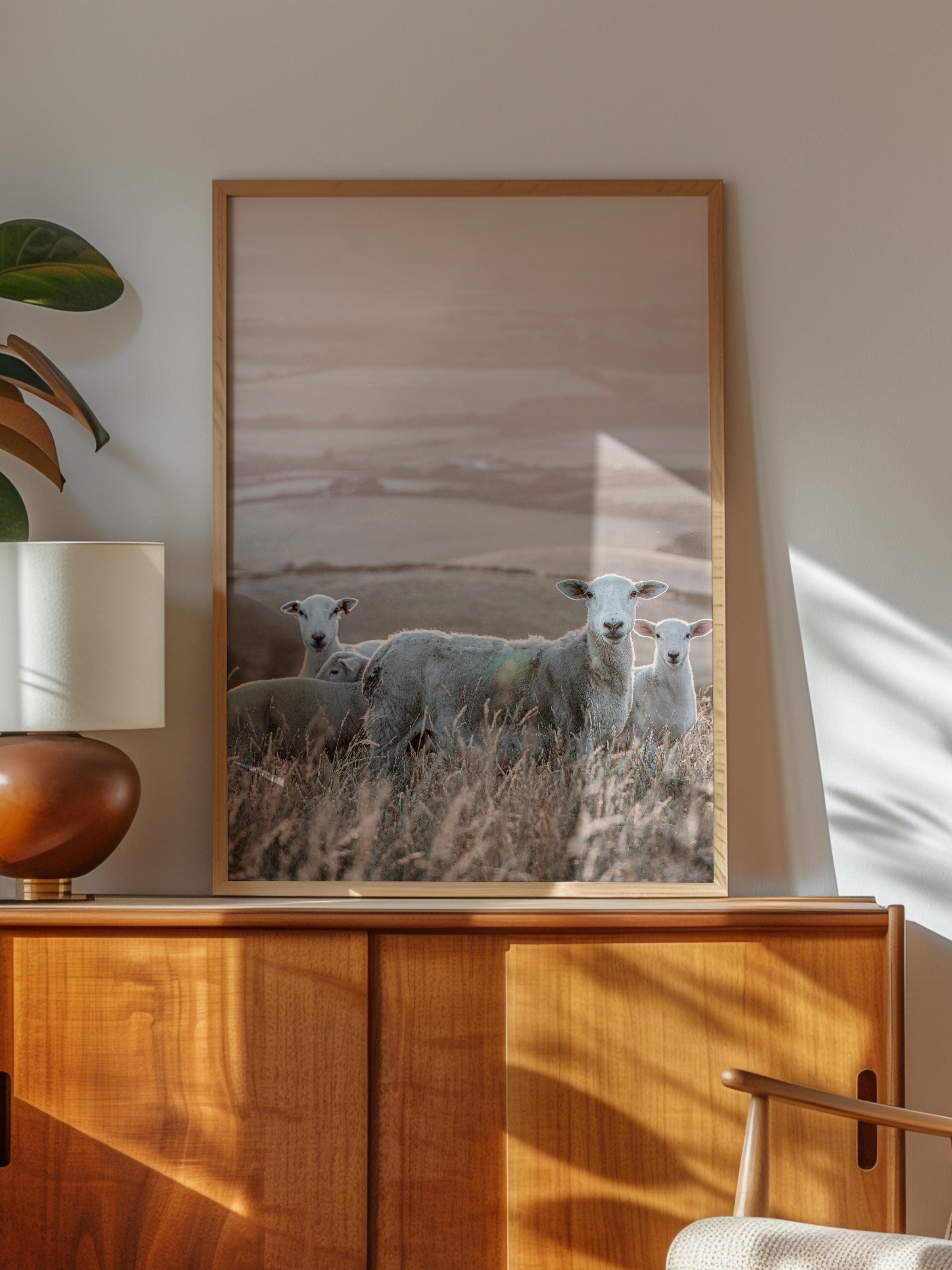 Rustic Çerçevesiz Poster, İskandinav Kahverengi Poster, NO:309 Tarlalar Fotoğraf, Dikey