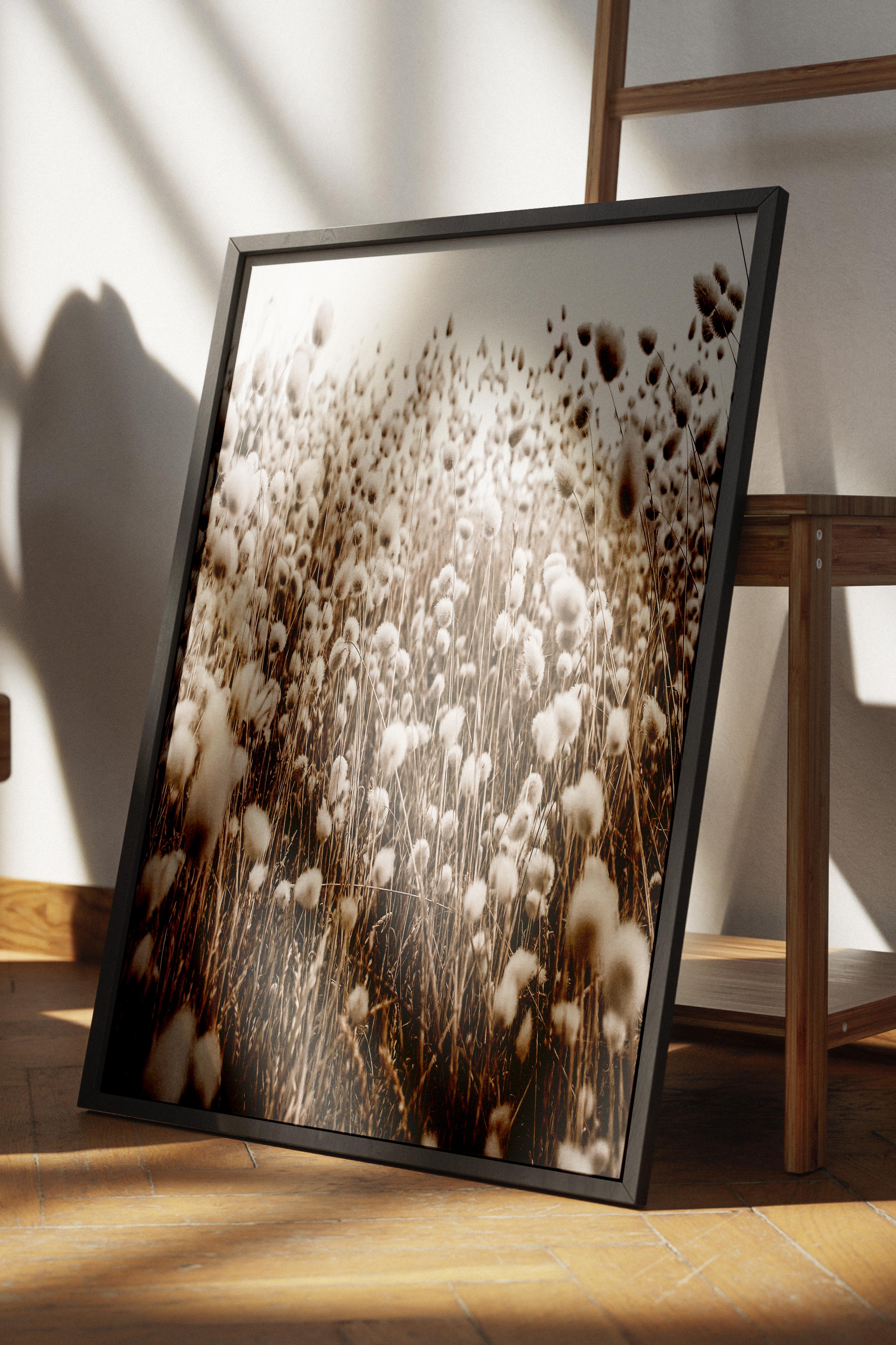 Rustic Çerçevesiz Poster, İskandinav Kahverengi Poster, NO:326 Buğday Tarlası Fotoğraf, Dikey