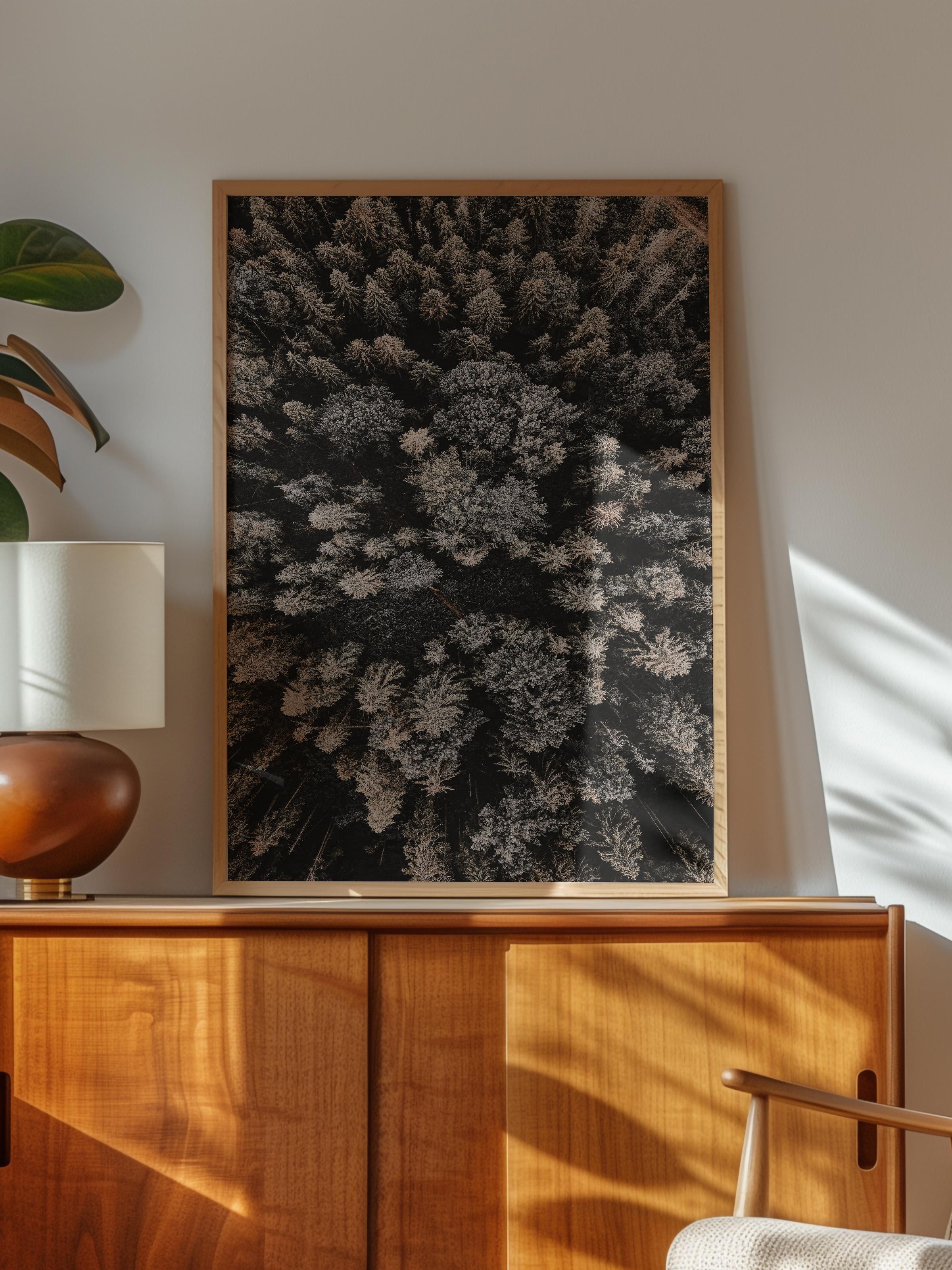 Rustic Çerçevesiz Poster, İskandinav Kahverengi Poster, NO:351 Otlar Fotoğraf, Dikey