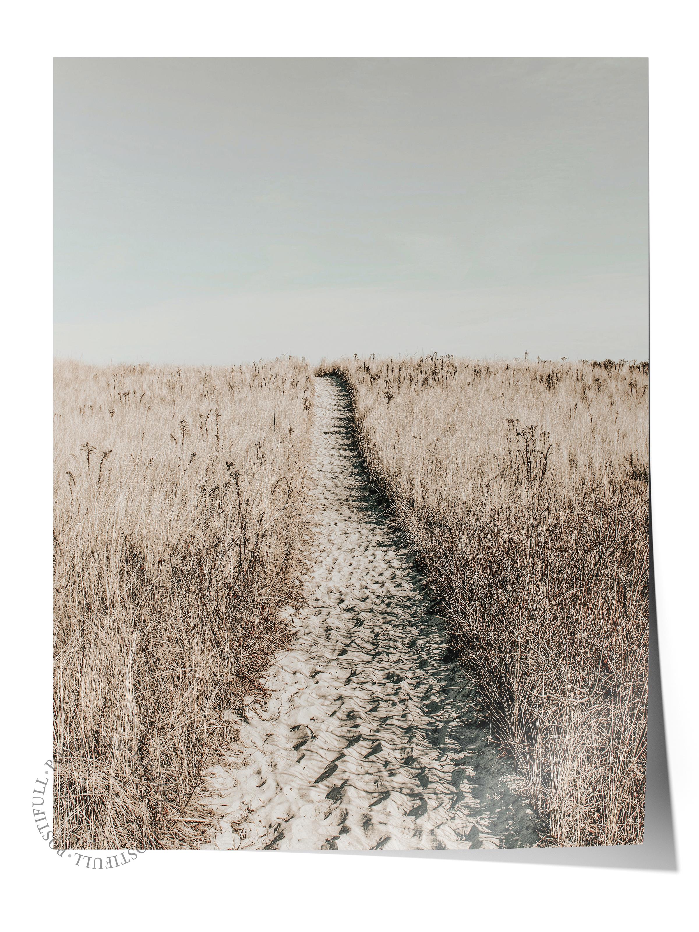 Rustic Çerçevesiz Poster, İskandinav Kahverengi Poster, NO:371 Yol Fotoğraf, Dikey