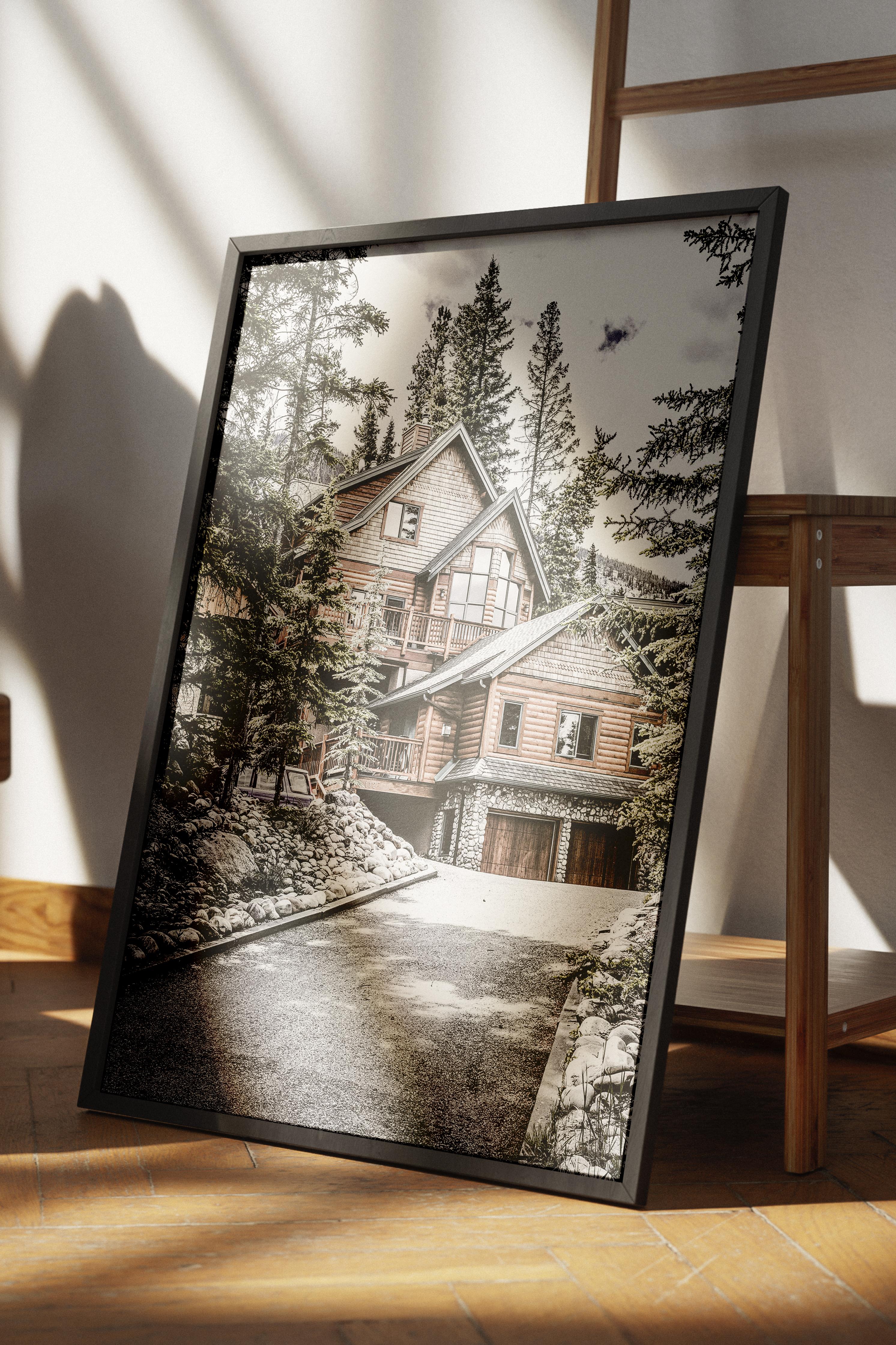 Rustic Çerçevesiz Poster, İskandinav Kahverengi Poster, NO:390 Ev Fotoğraf