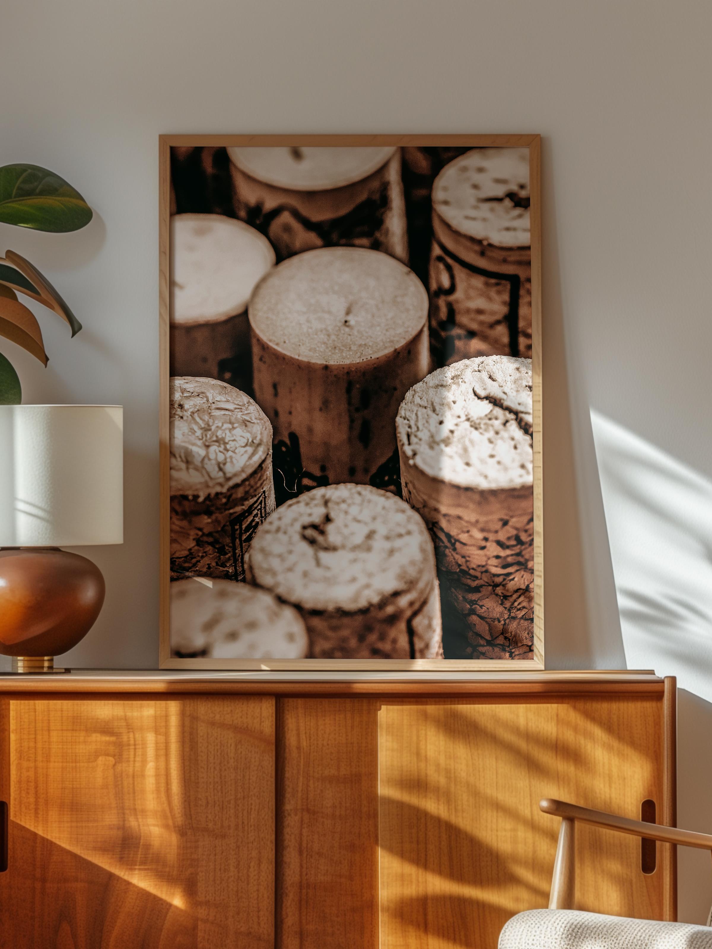 Rustic Çerçevesiz Poster, İskandinav Kahverengi Poster, NO:416 Kütükler Fotoğraf
