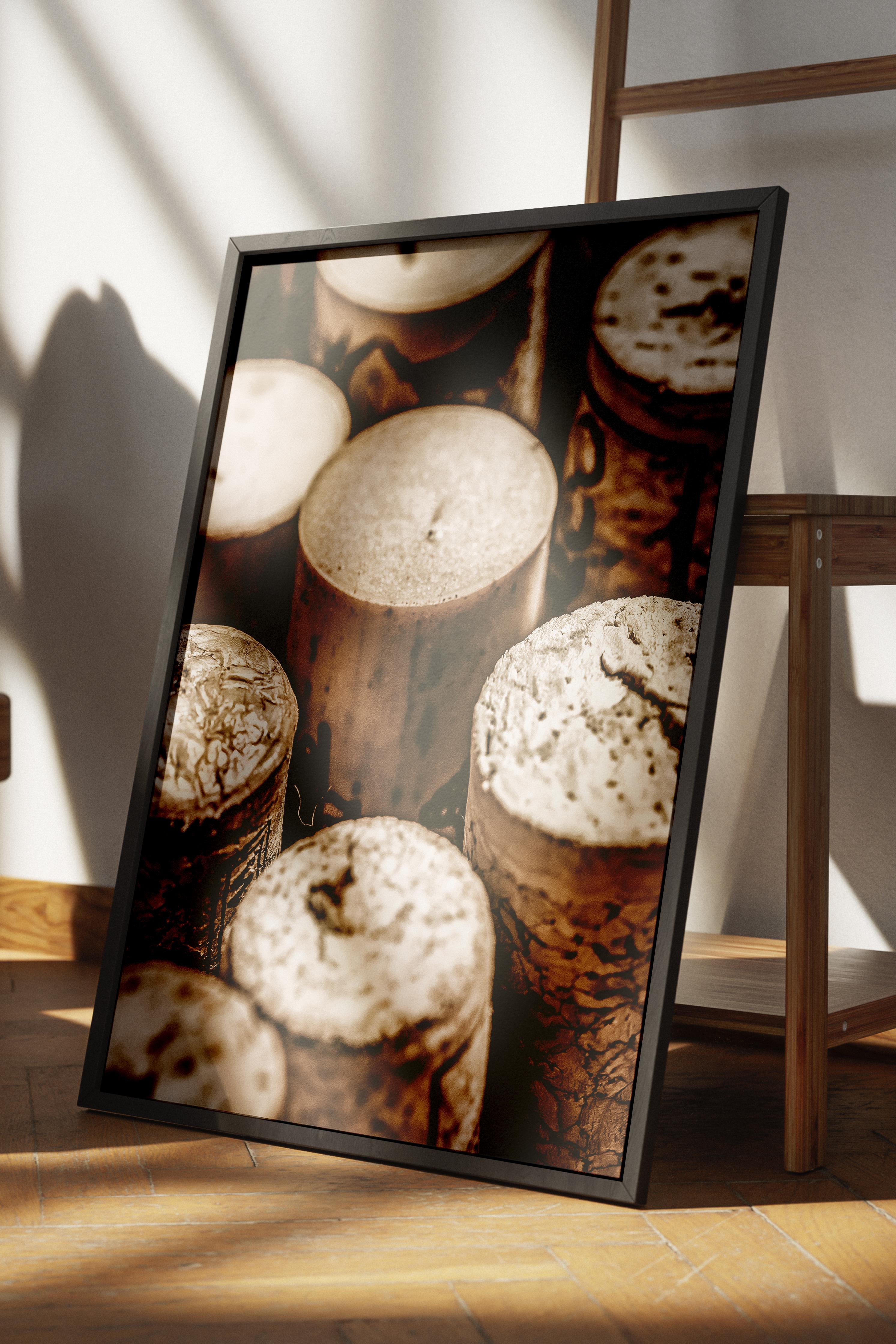 Rustic Çerçevesiz Poster, İskandinav Kahverengi Poster, NO:416 Kütükler Fotoğraf