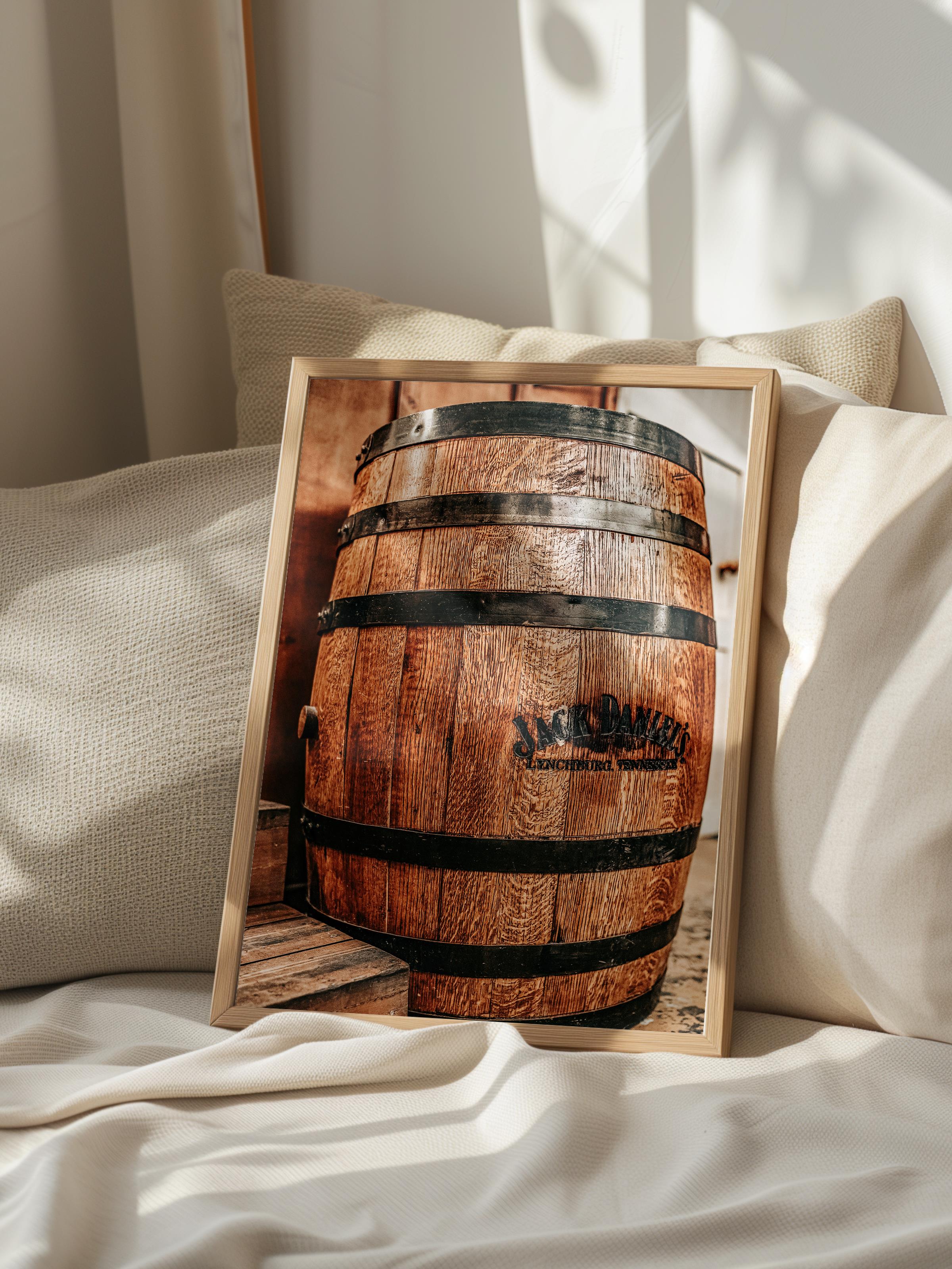 Rustic Çerçevesiz Poster, İskandinav Kahverengi Poster, NO:441 Fıçı Fotoğraf