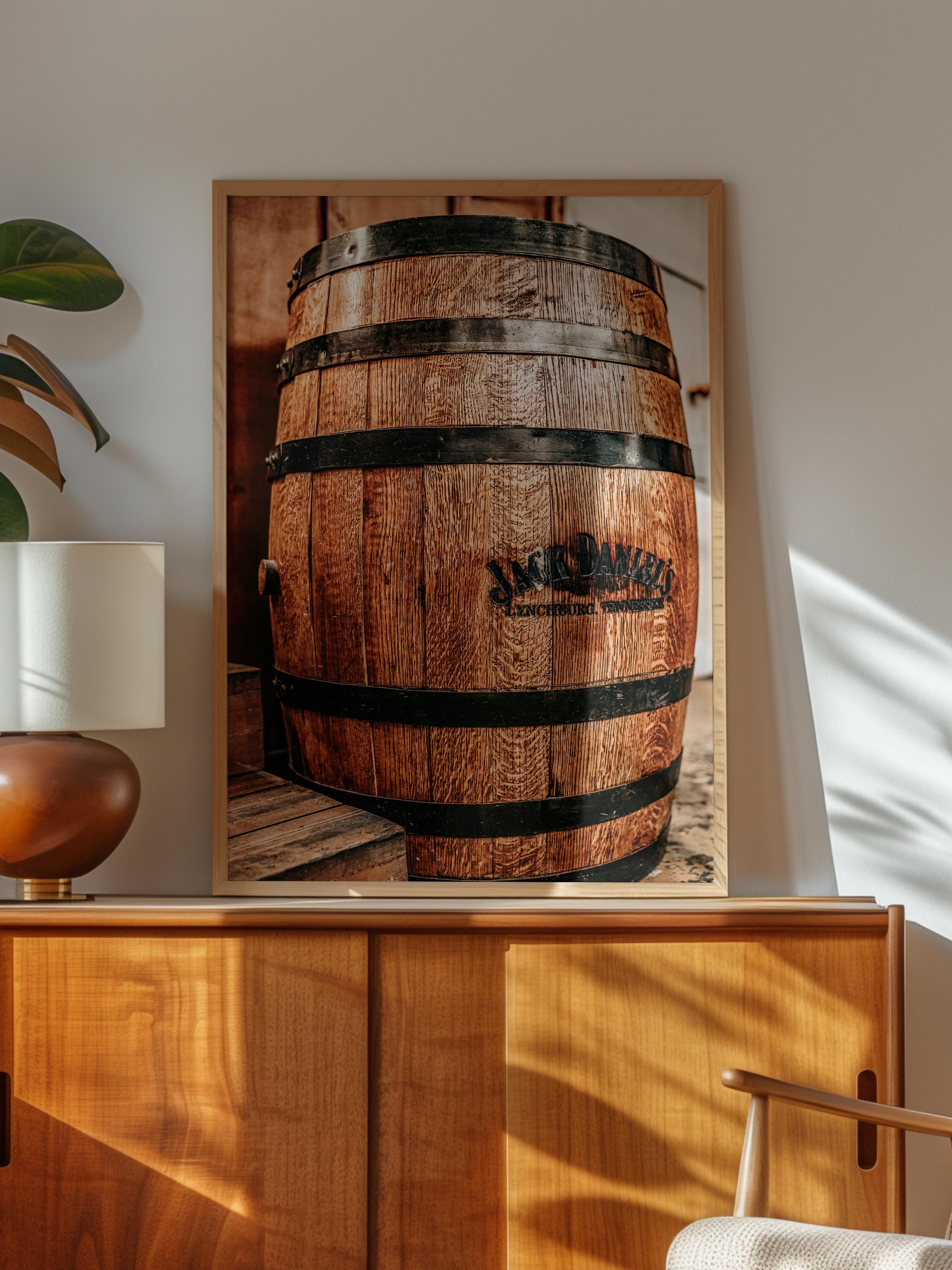 Rustic Çerçevesiz Poster, İskandinav Kahverengi Poster, NO:441 Fıçı Fotoğraf
