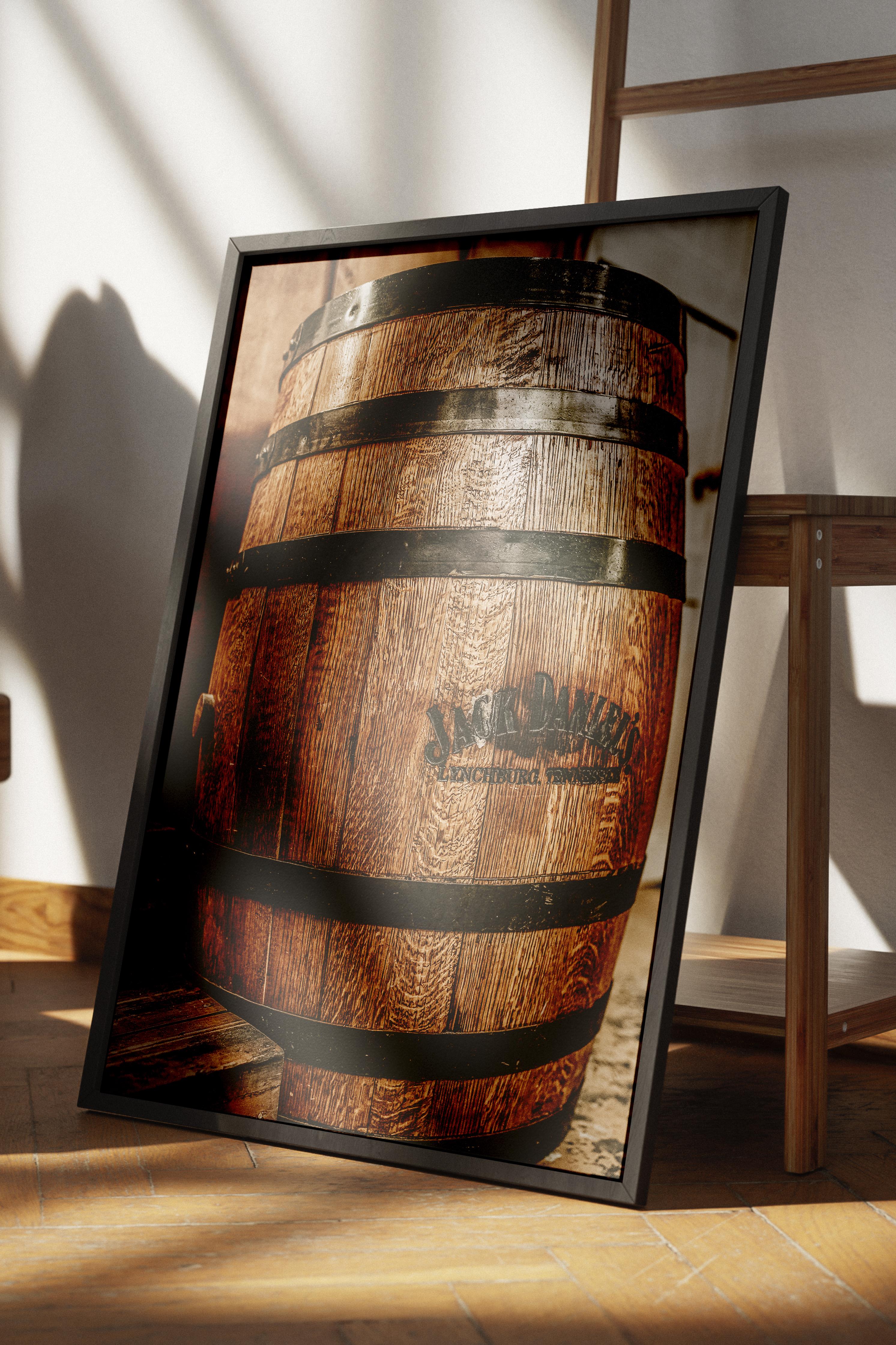 Rustic Çerçevesiz Poster, İskandinav Kahverengi Poster, NO:441 Fıçı Fotoğraf