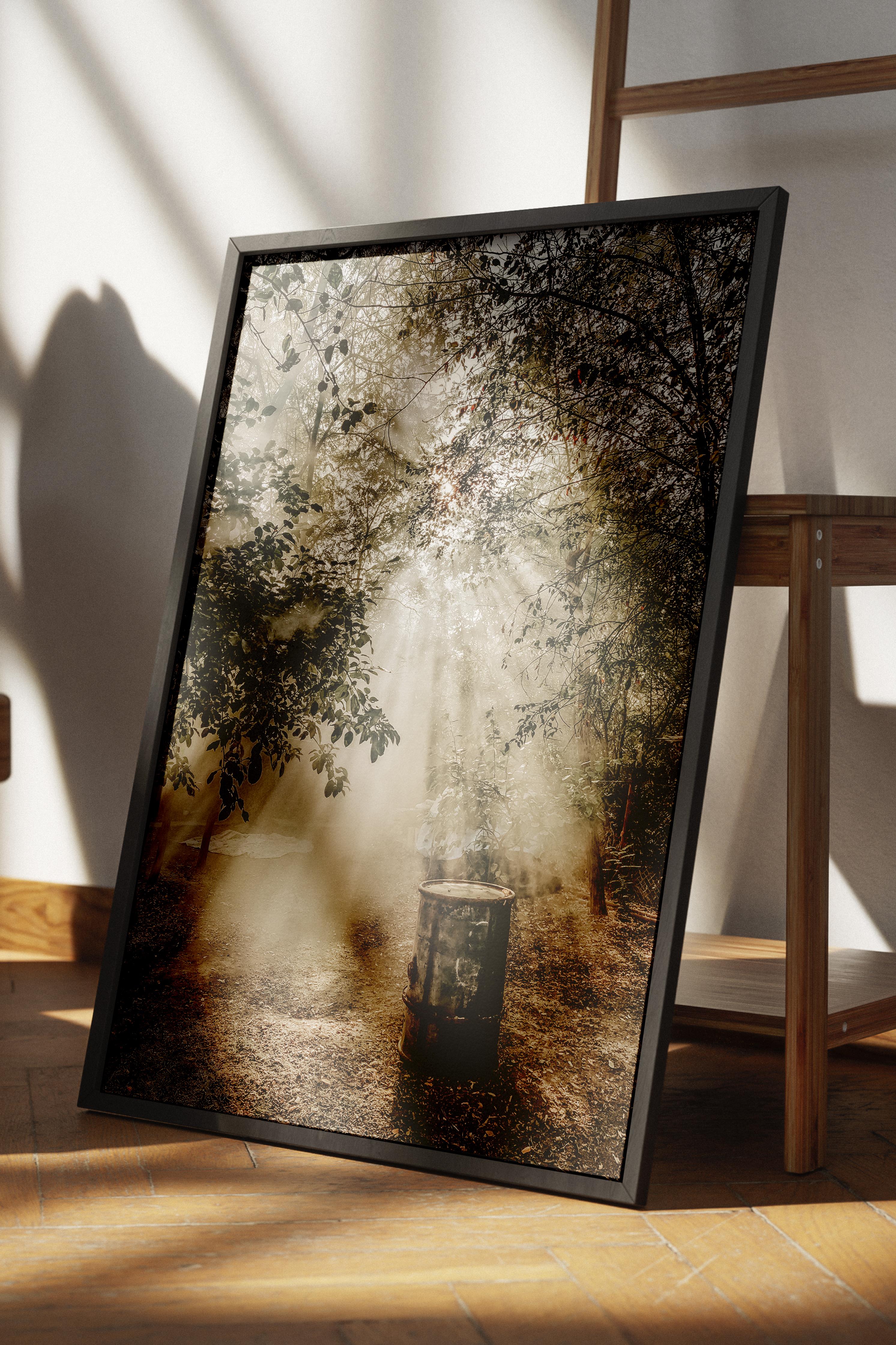 Rustic Çerçevesiz Poster, İskandinav Kahverengi Poster, NO:442 Orman Fotoğraf