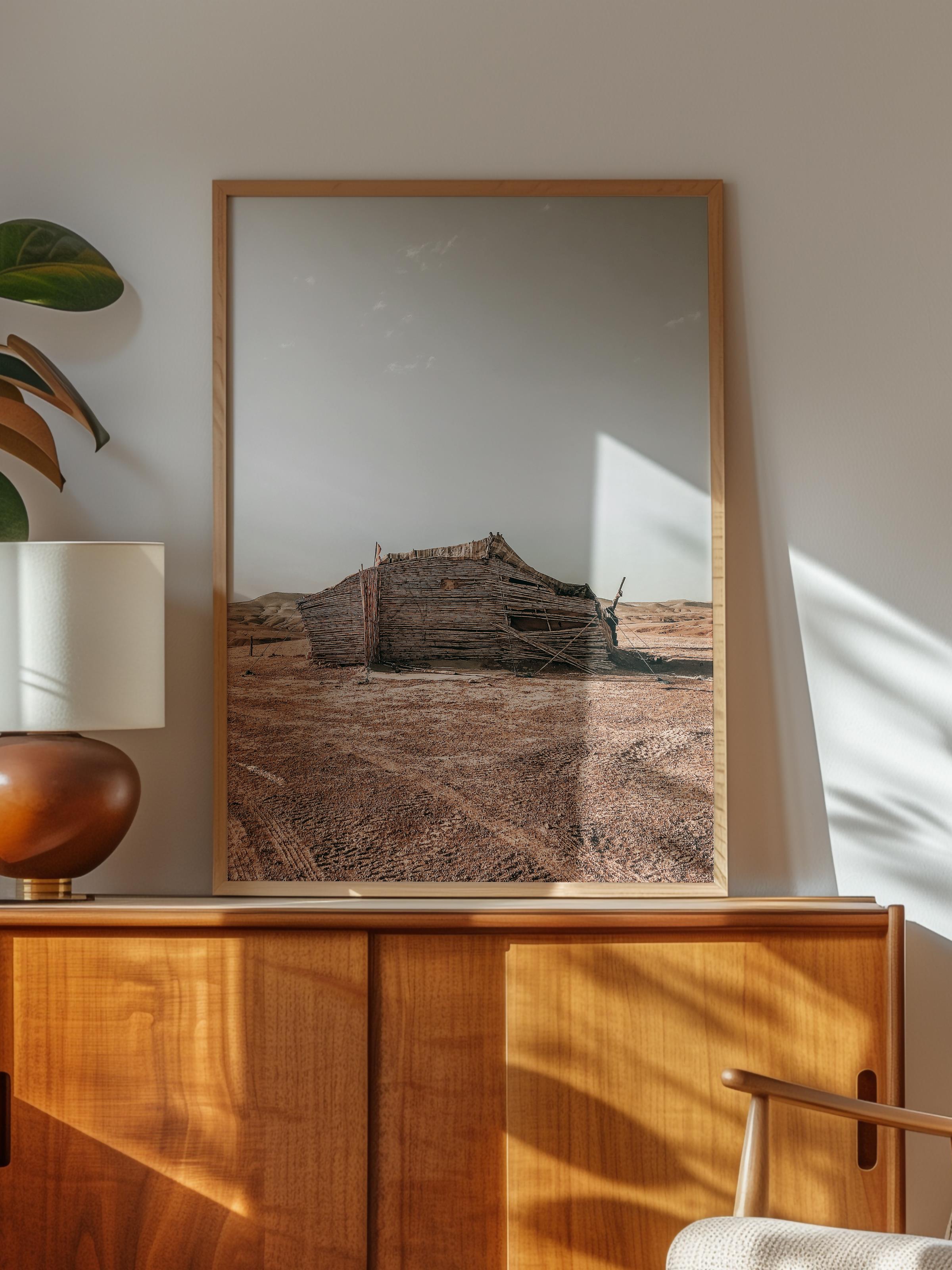 Rustic Çerçevesiz Poster, İskandinav Kahverengi Poster, NO:446 Kulübe Fotoğraf