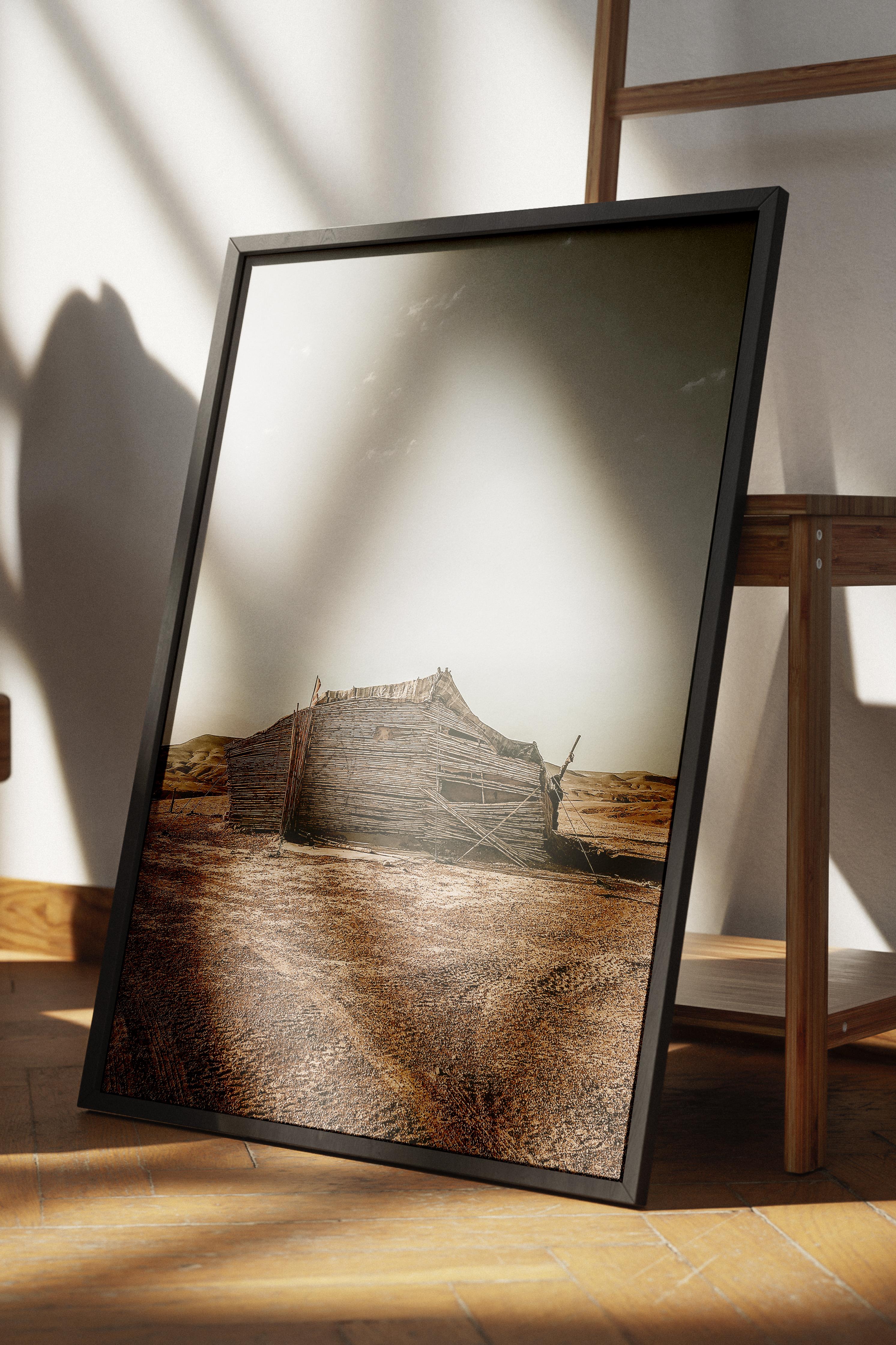 Rustic Çerçevesiz Poster, İskandinav Kahverengi Poster, NO:446 Kulübe Fotoğraf
