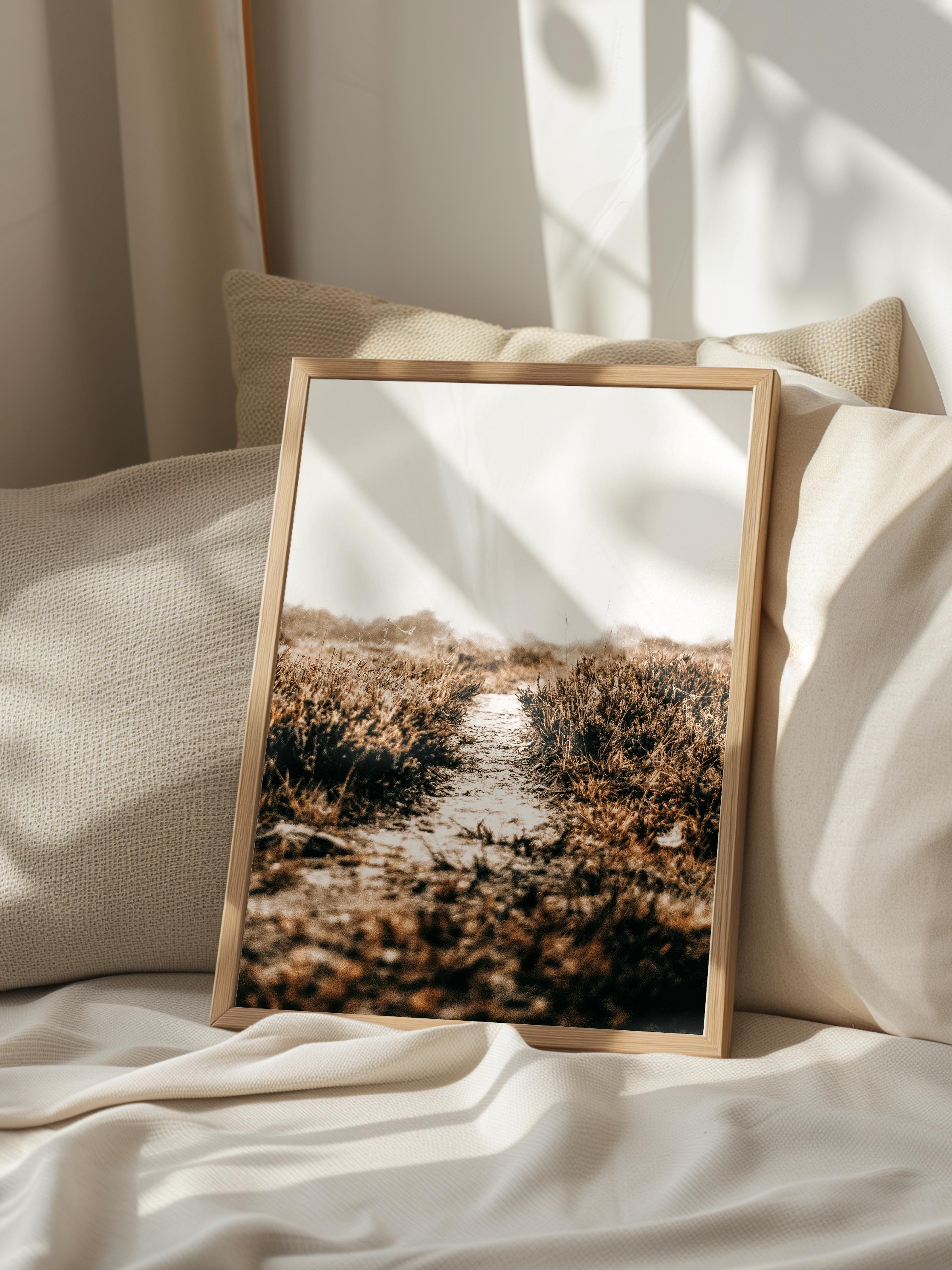 Rustic Çerçevesiz Poster, İskandinav Kahverengi Poster, NO:457 Patika Fotoğraf
