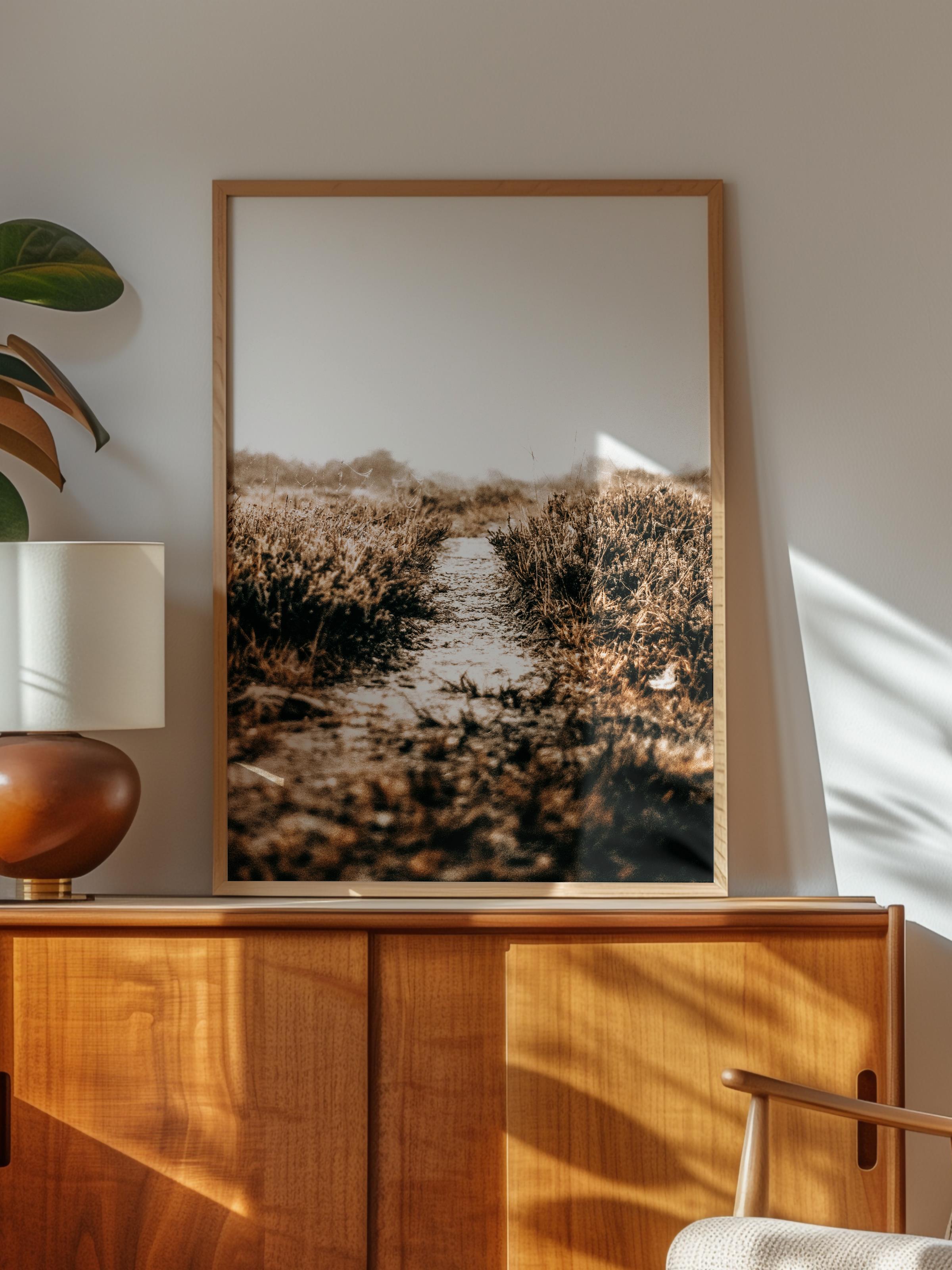 Rustic Çerçevesiz Poster, İskandinav Kahverengi Poster, NO:457 Patika Fotoğraf
