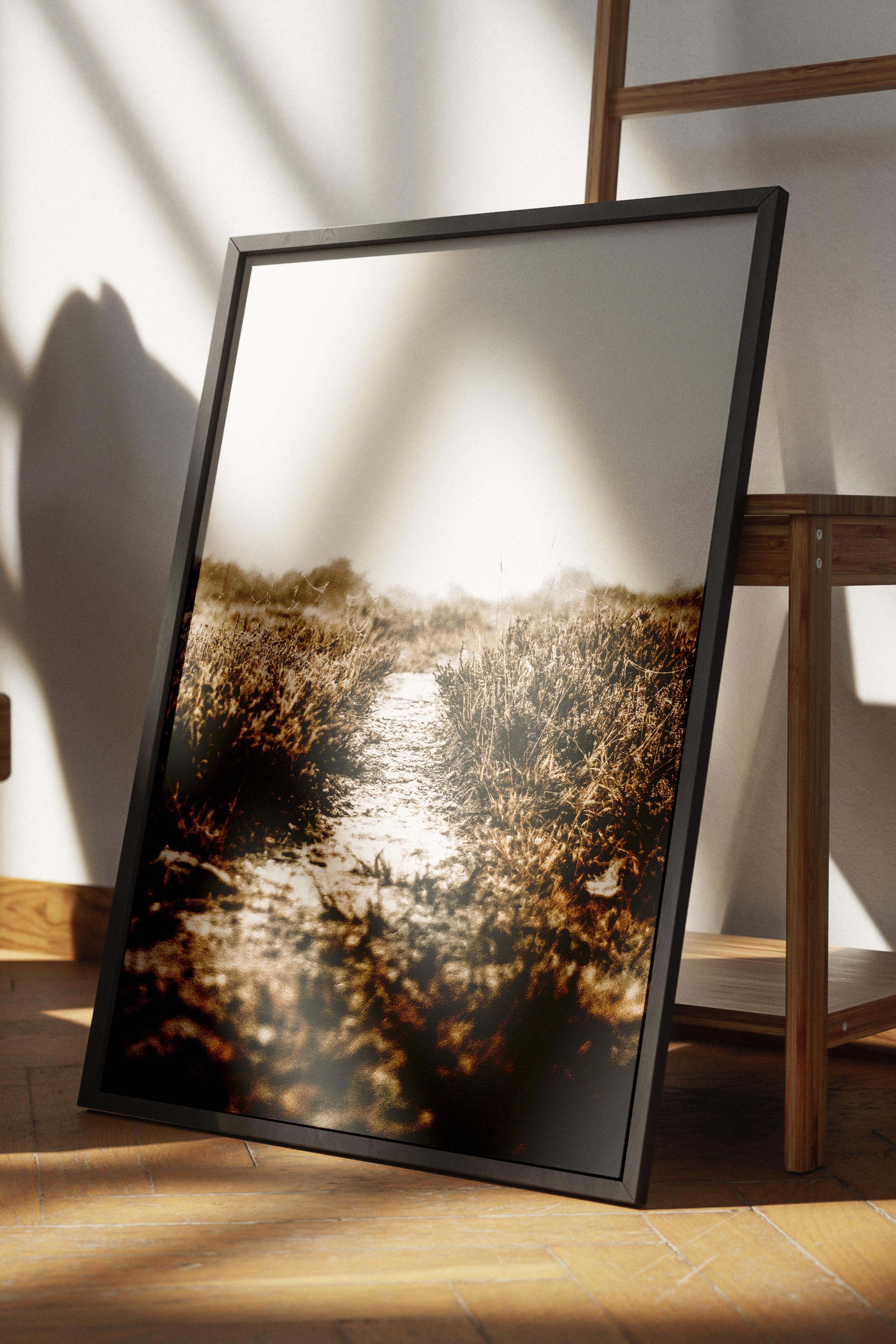 Rustic Çerçevesiz Poster, İskandinav Kahverengi Poster, NO:457 Patika Fotoğraf