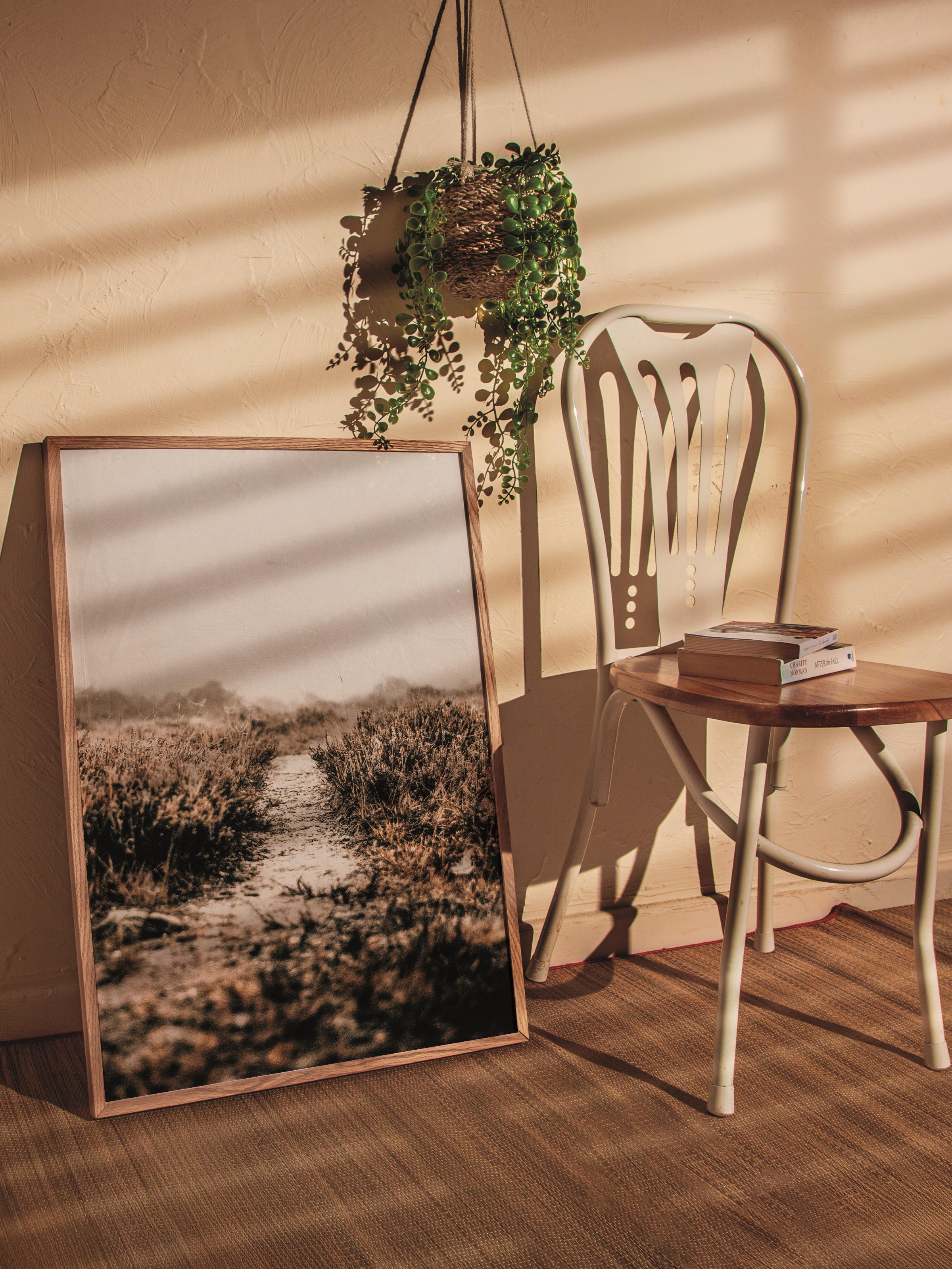 Rustic Çerçevesiz Poster, İskandinav Kahverengi Poster, NO:457 Patika Fotoğraf