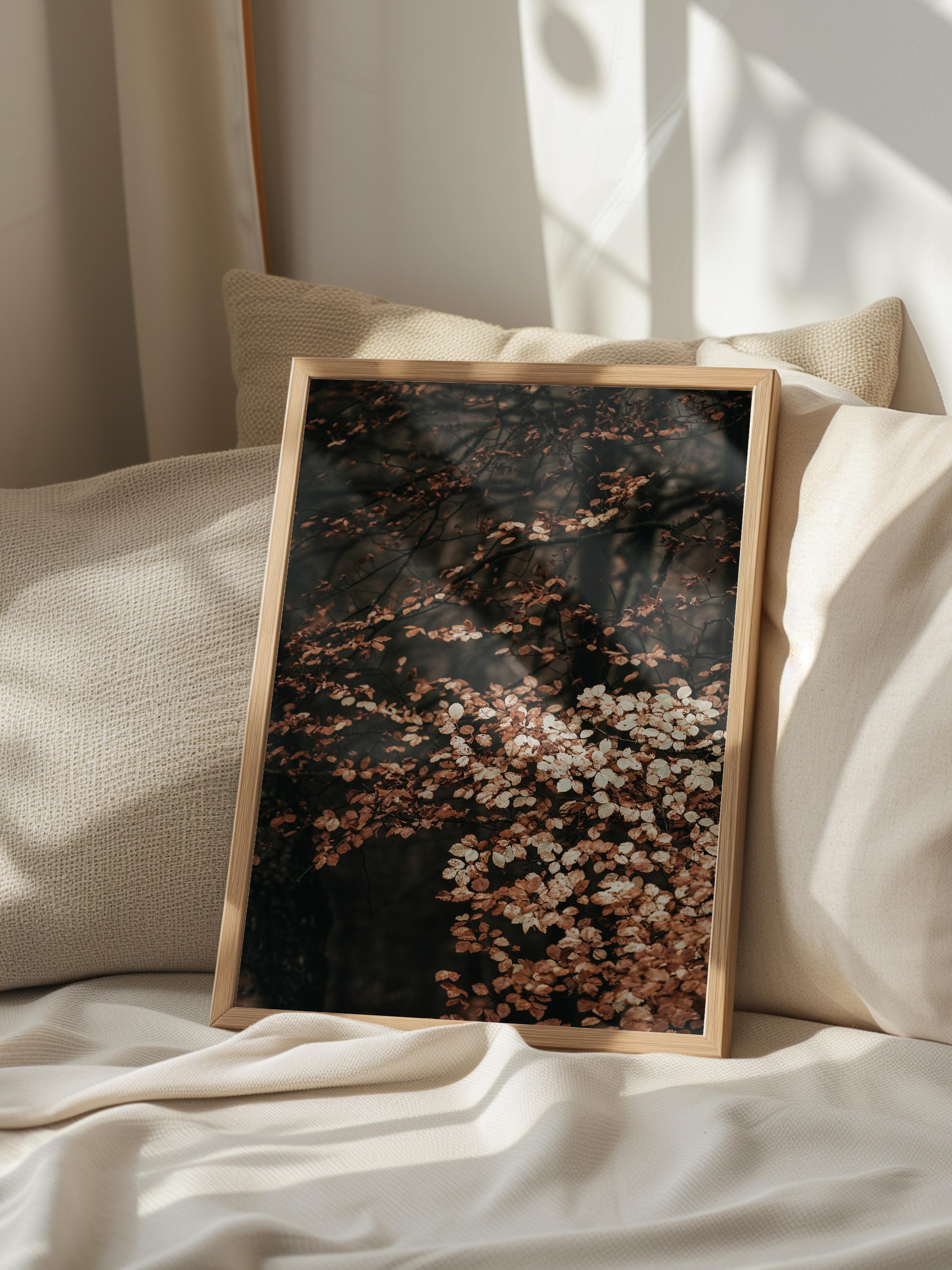 Rustic Çerçevesiz Poster, İskandinav Kahverengi Poster, NO:467 Orman Fotoğraf
