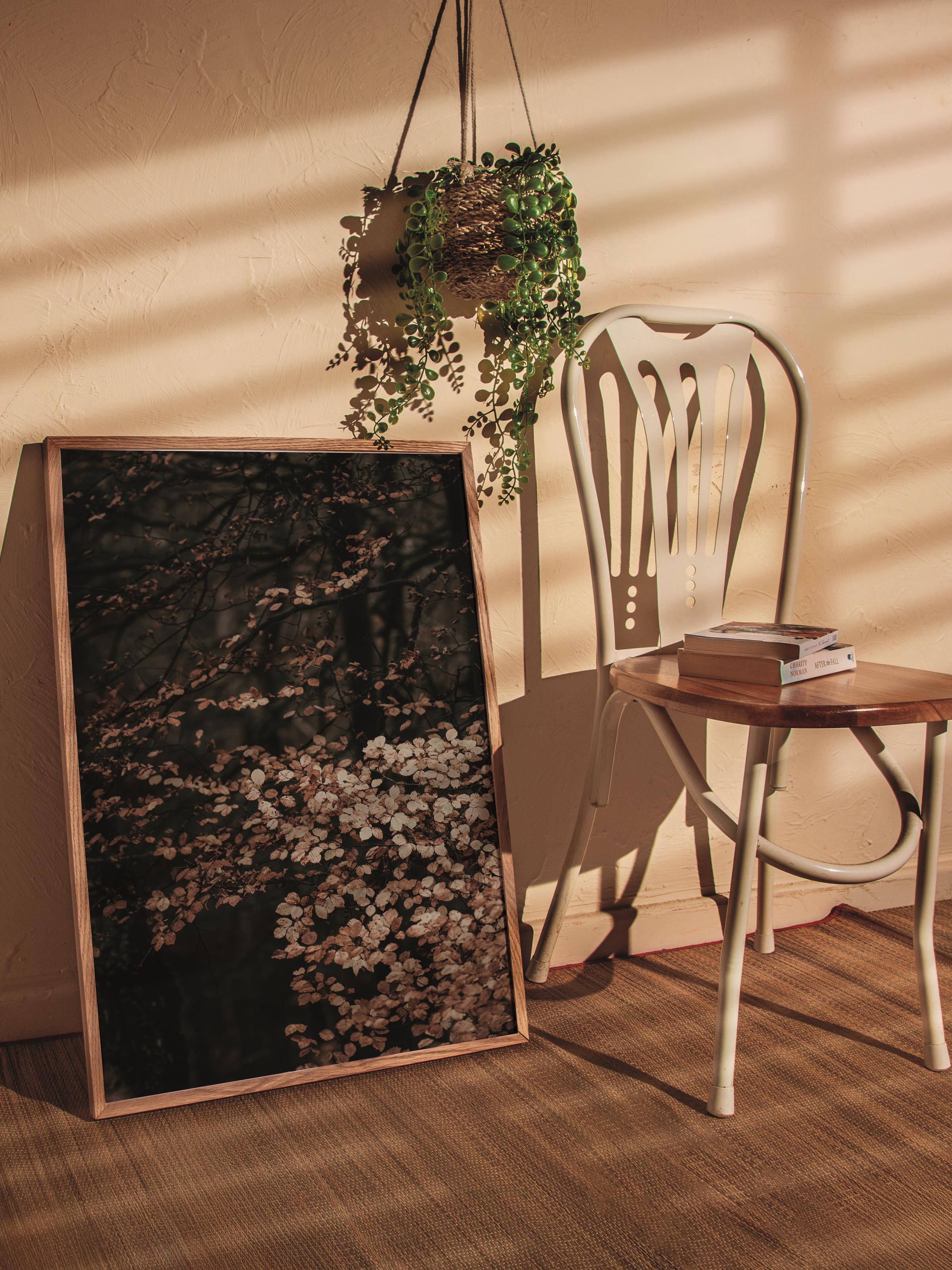 Rustic Çerçevesiz Poster, İskandinav Kahverengi Poster, NO:467 Orman Fotoğraf