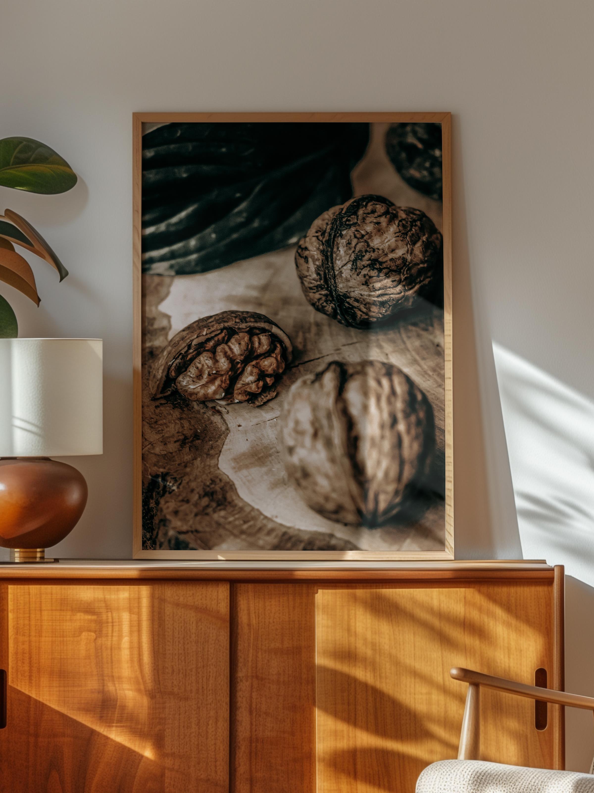 Rustic Çerçevesiz Poster, İskandinav Kahverengi Poster, NO:471 Kabaklar Fotoğraf