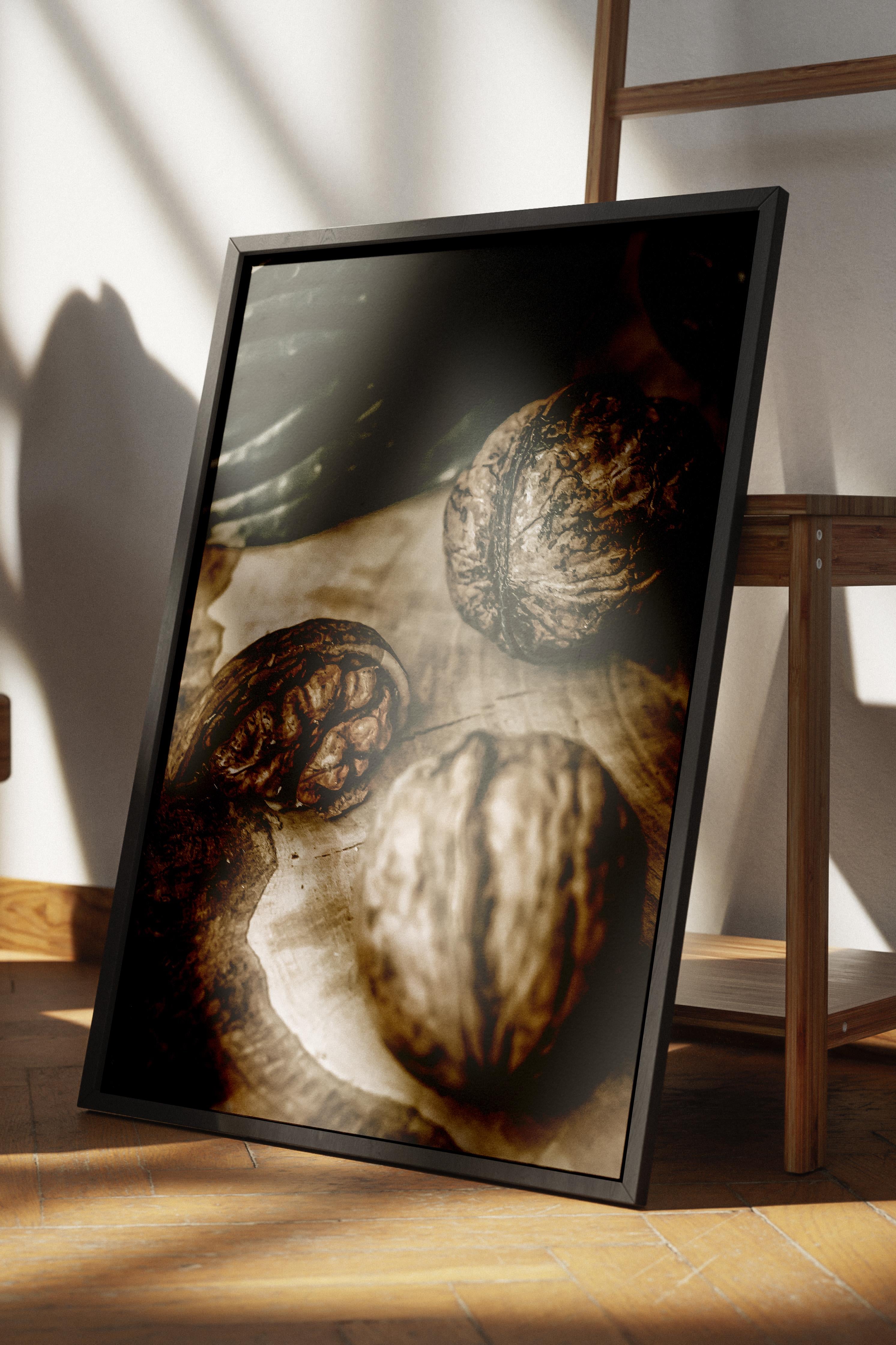 Rustic Çerçevesiz Poster, İskandinav Kahverengi Poster, NO:471 Kabaklar Fotoğraf