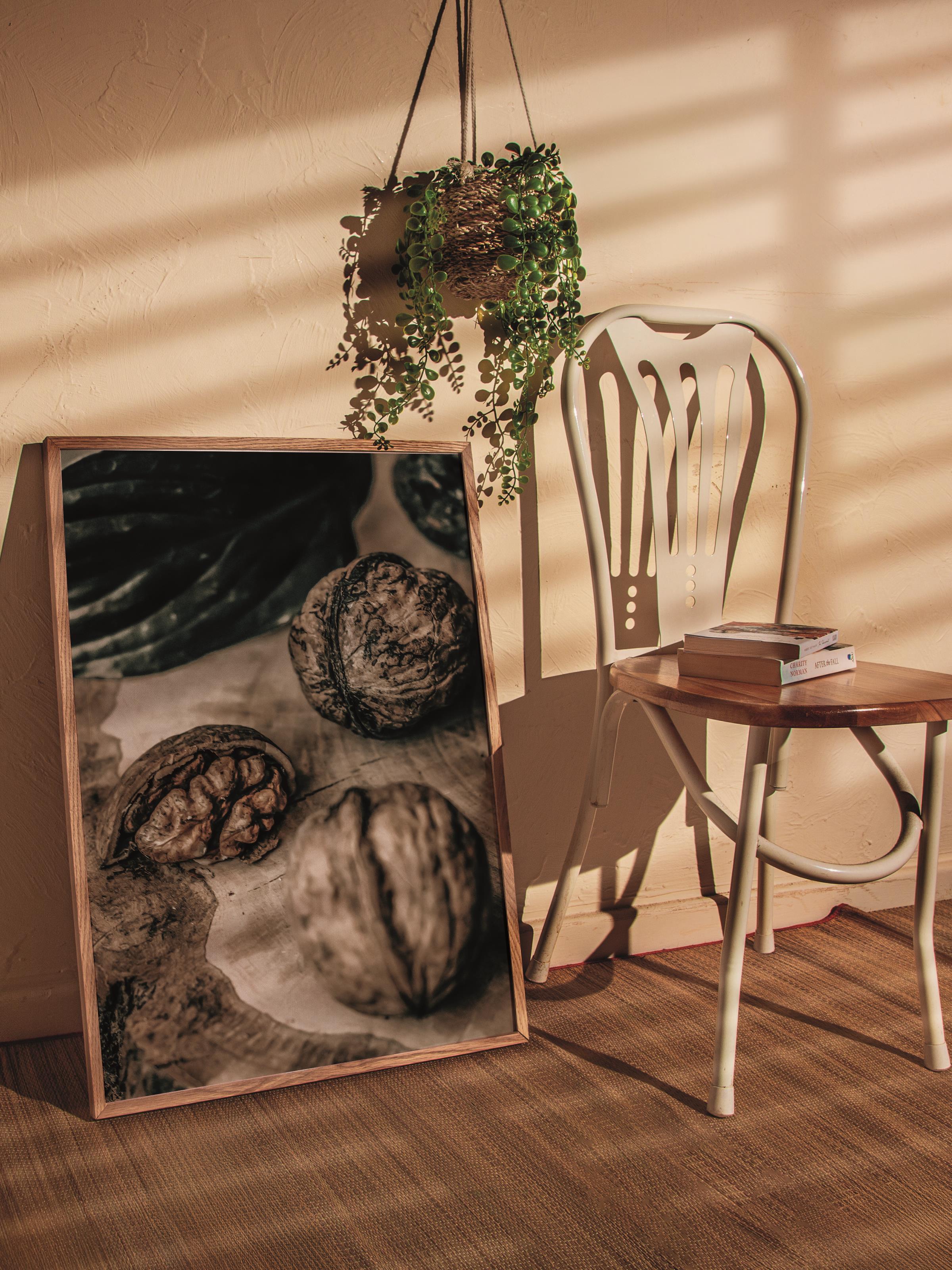 Rustic Çerçevesiz Poster, İskandinav Kahverengi Poster, NO:471 Kabaklar Fotoğraf
