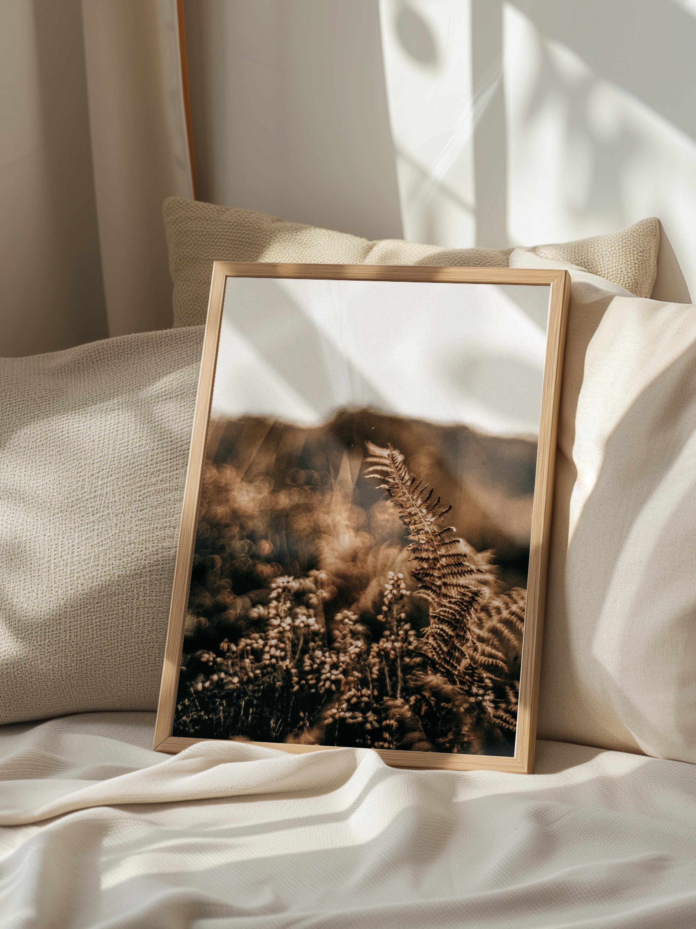 Rustic Çerçevesiz Poster, İskandinav Kahverengi Poster, NO:475 Çiçekler Fotoğraf