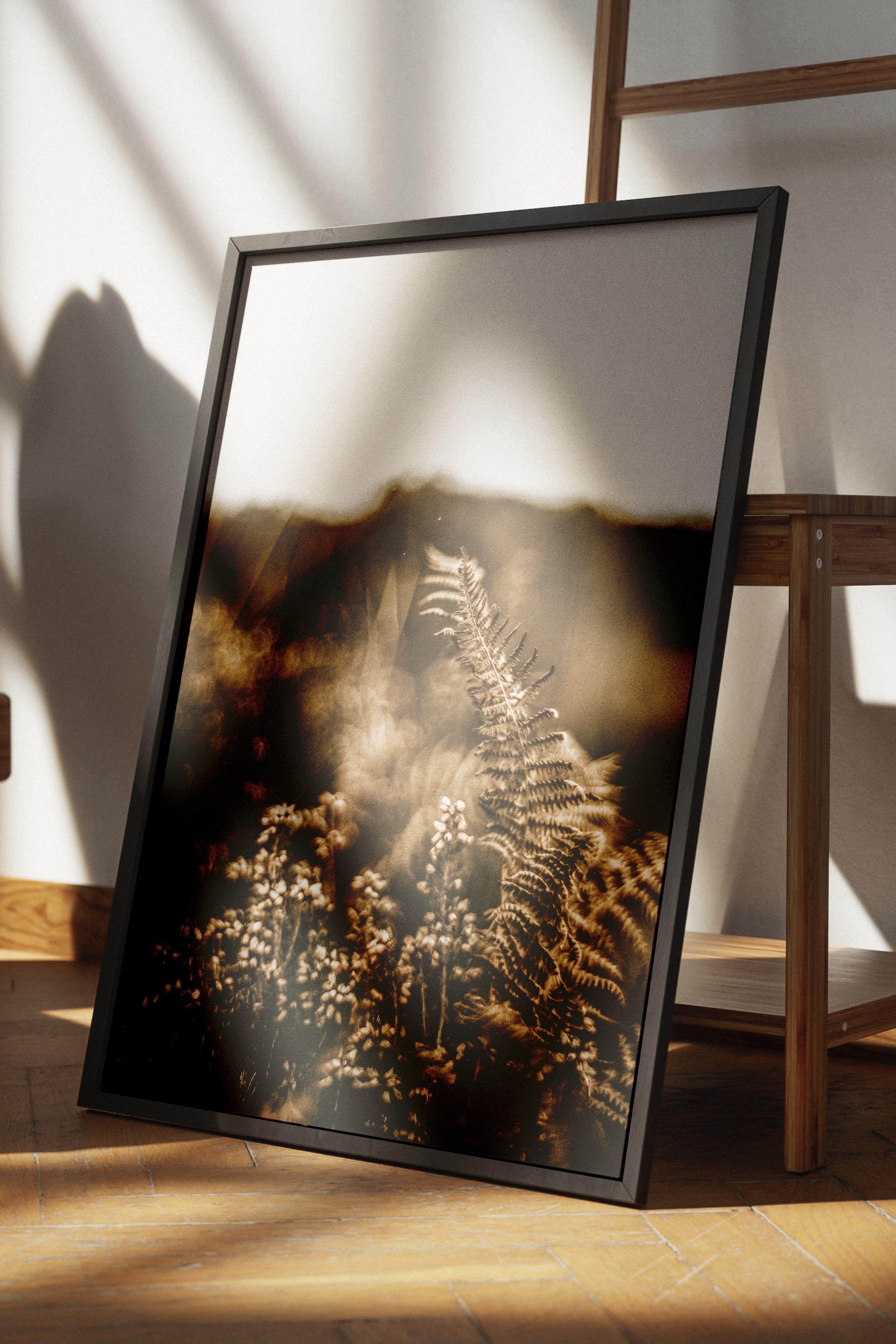 Rustic Çerçevesiz Poster, İskandinav Kahverengi Poster, NO:475 Çiçekler Fotoğraf