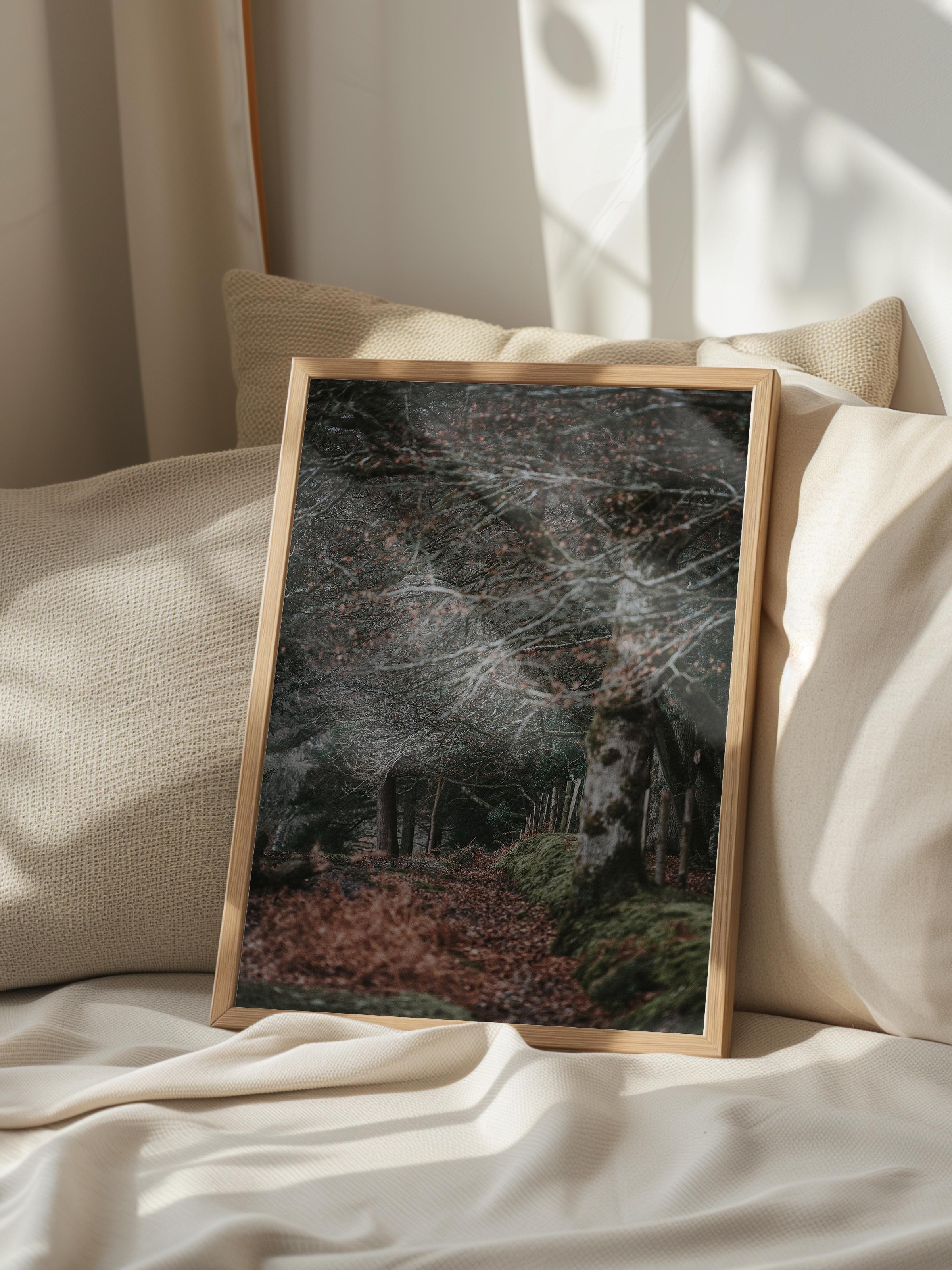 Rustic Çerçevesiz Poster, İskandinav Kahverengi Poster, NO:478 Yol Fotoğraf