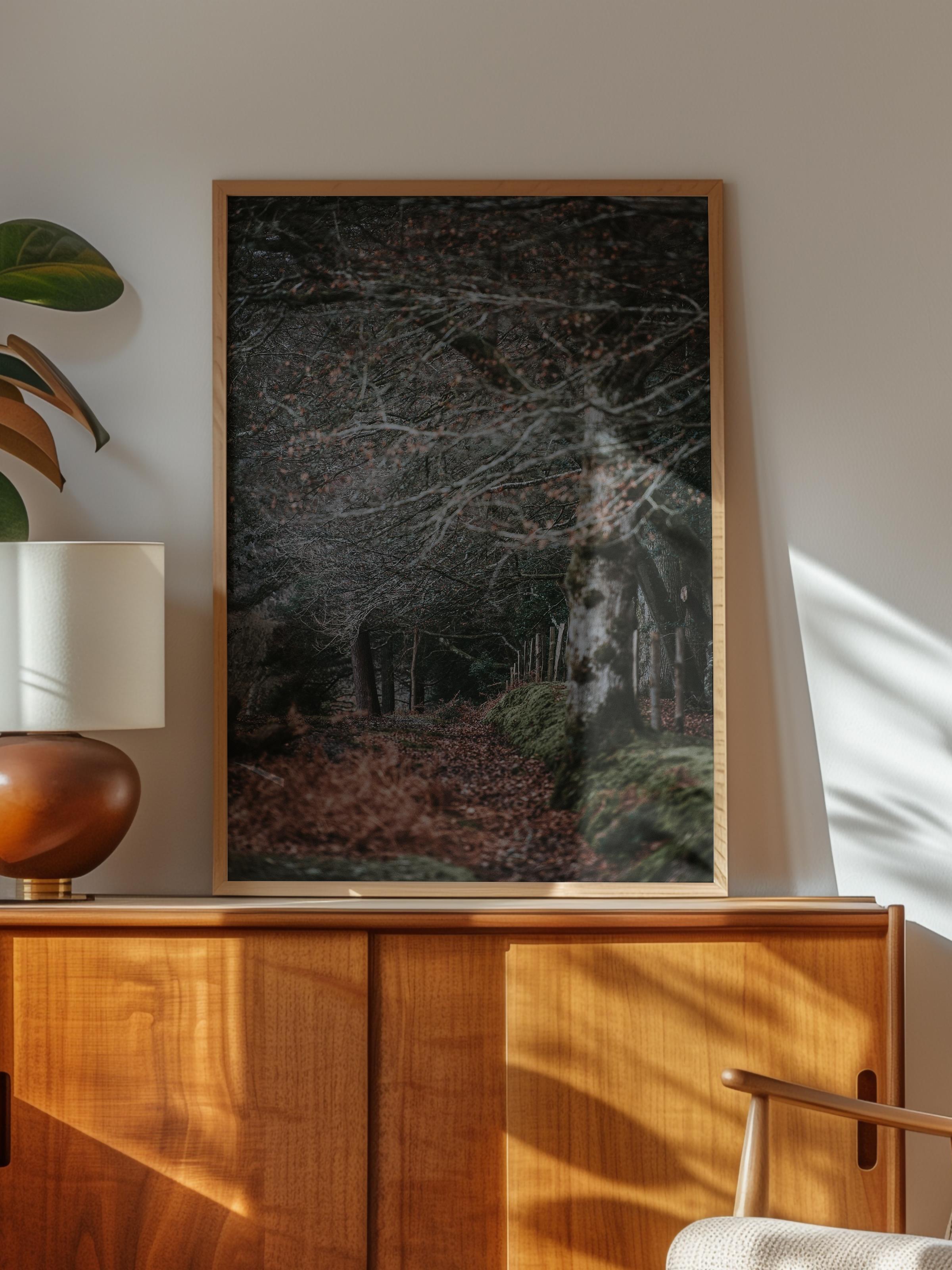 Rustic Çerçevesiz Poster, İskandinav Kahverengi Poster, NO:478 Yol Fotoğraf
