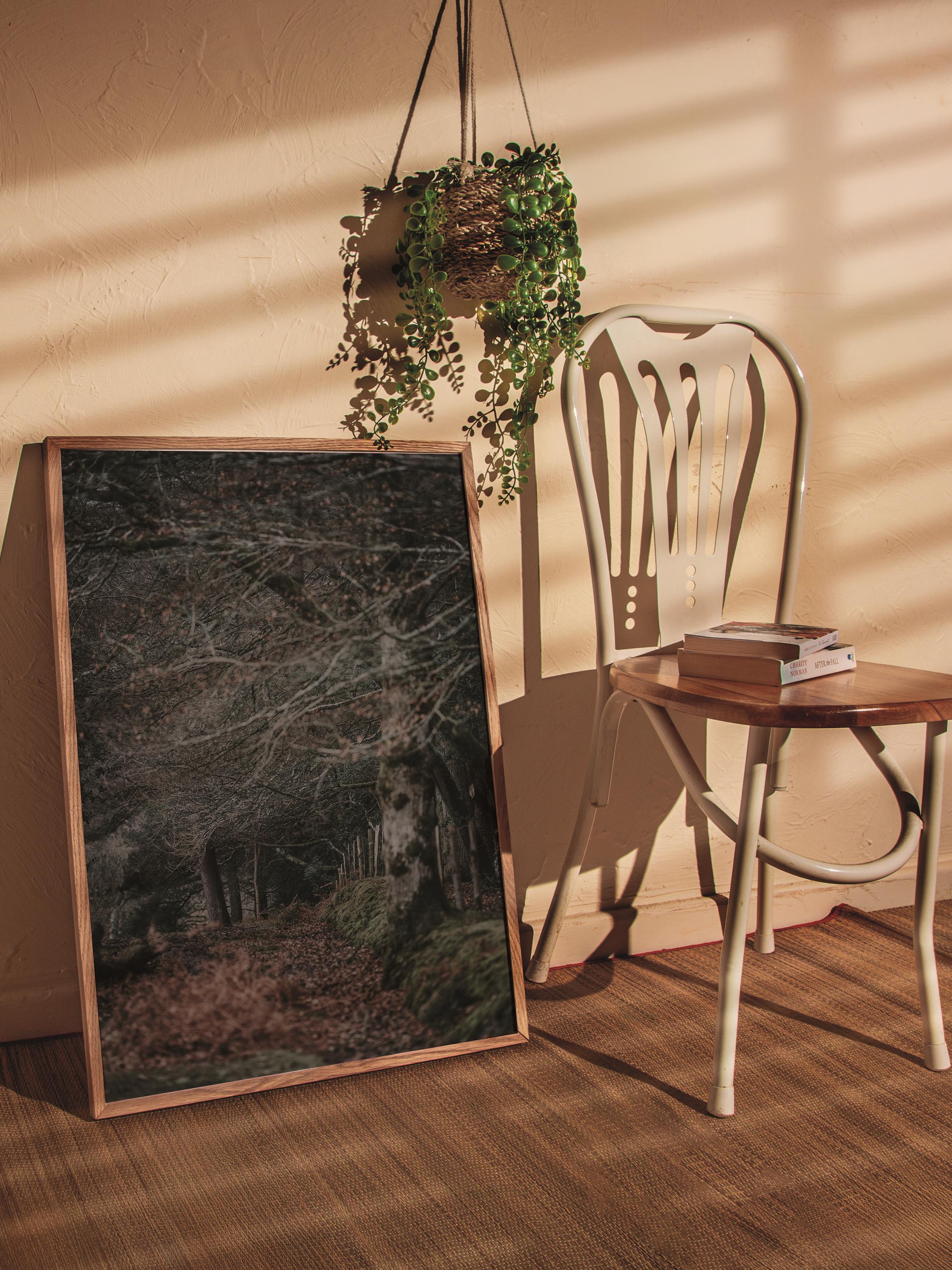 Rustic Çerçevesiz Poster, İskandinav Kahverengi Poster, NO:478 Yol Fotoğraf